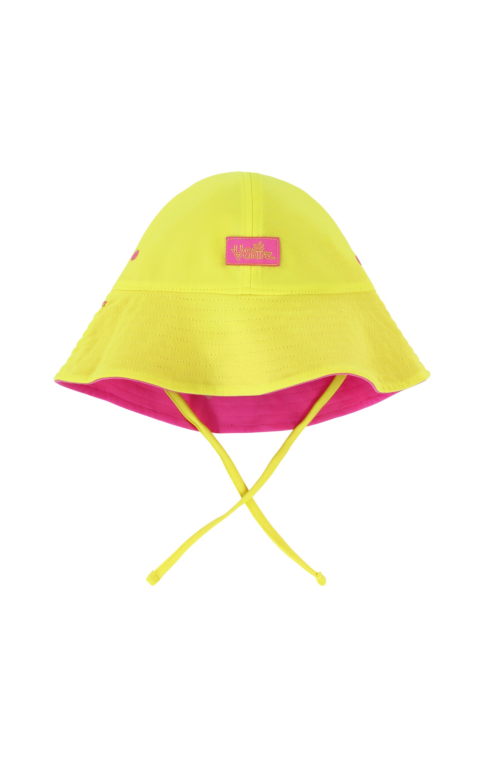 baby reversible swim bucket hat in neon sky neon green|neon-sorbet-neon-yellow