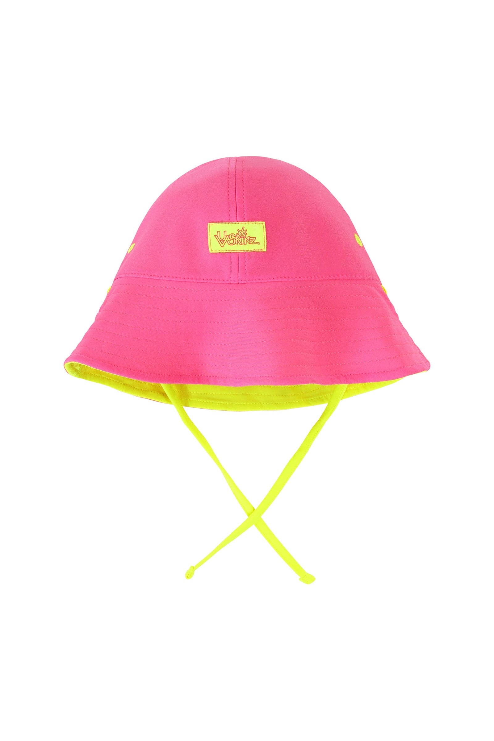baby reversible swim bucket hat in neon sky neon green|neon-sorbet-neon-yellow