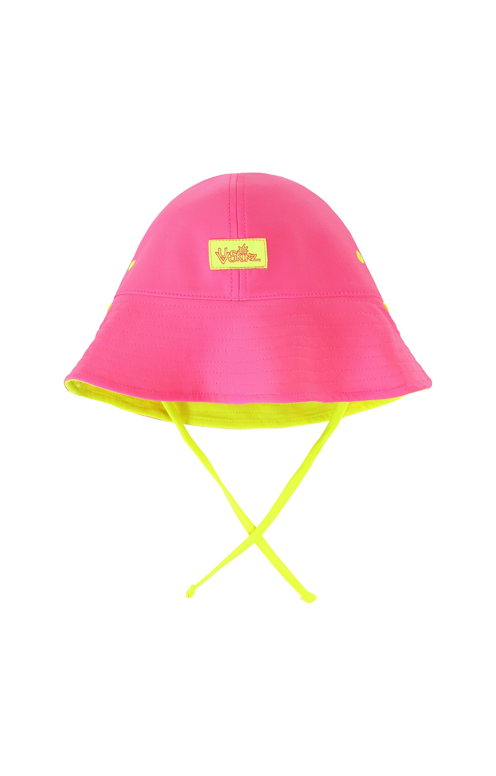 baby reversible swim bucket hat in neon sky neon green|neon-sorbet-neon-yellow