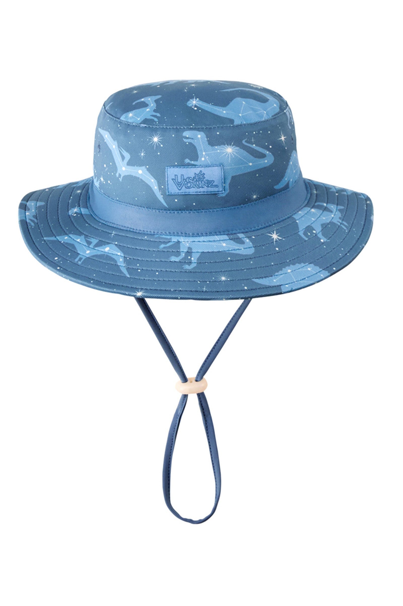 baby boys swim hat in blue|dino-stars
