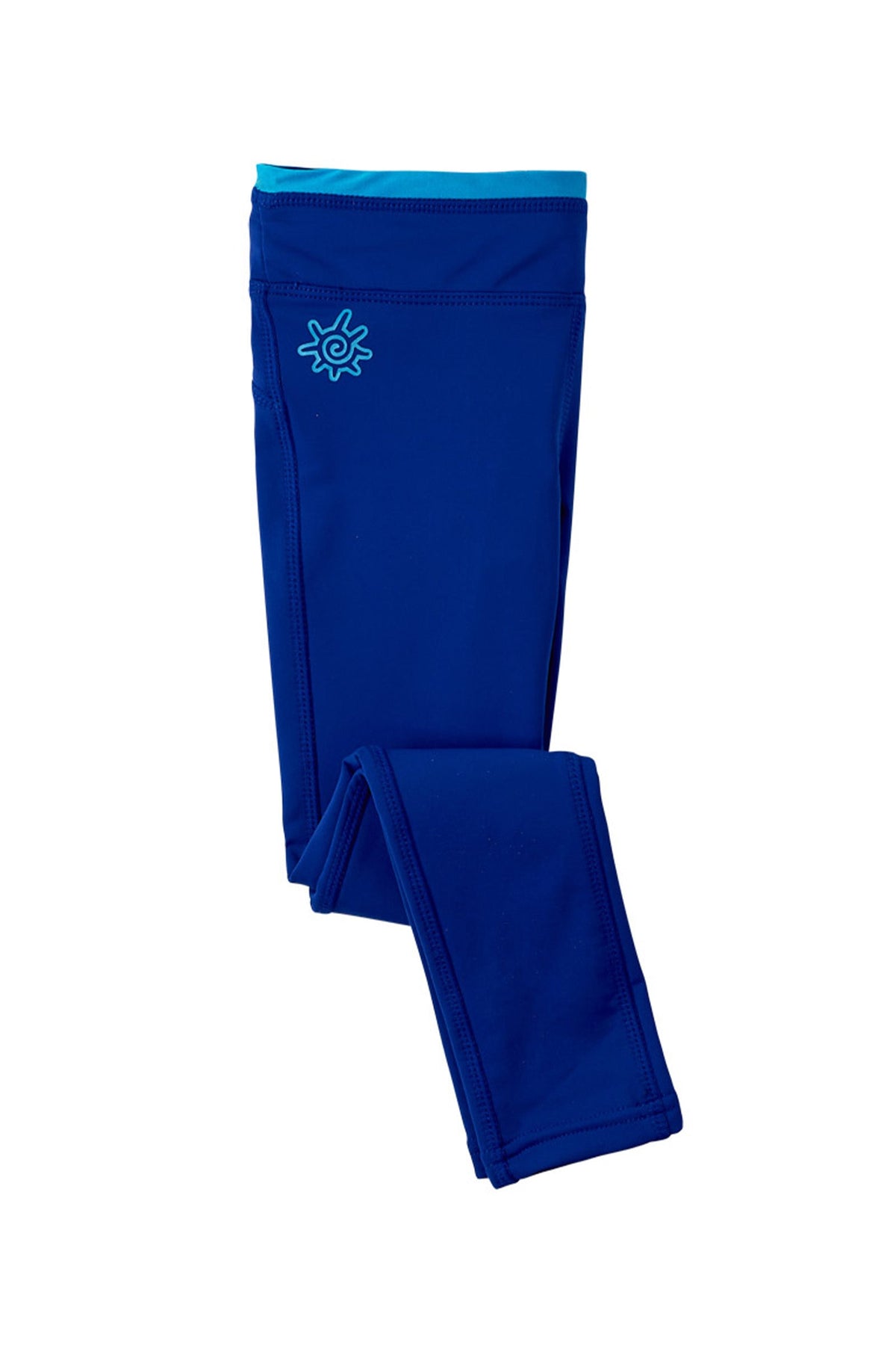 close up of the girls swim tights in navy blue|navy-blue