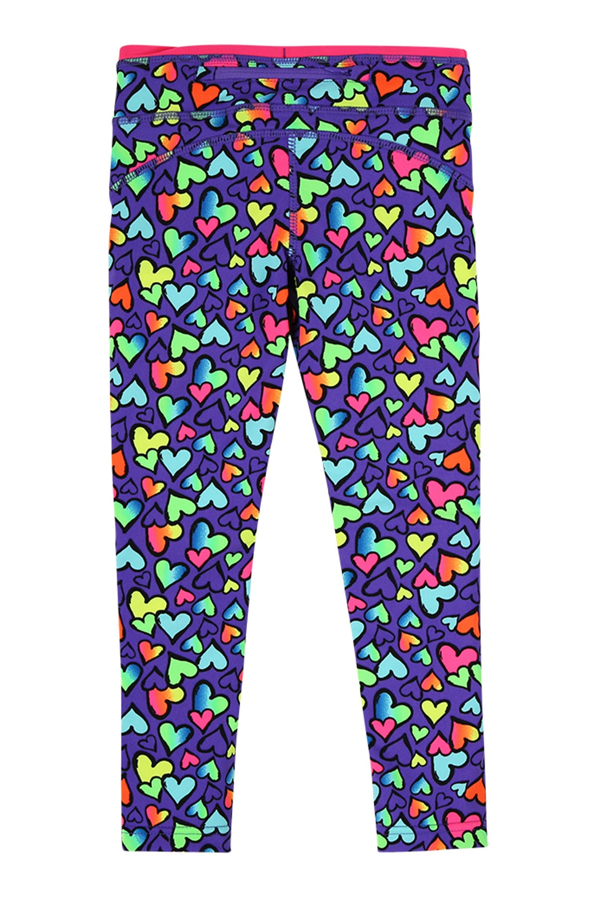 girls neon upf active sport swim tights|neon-hearts