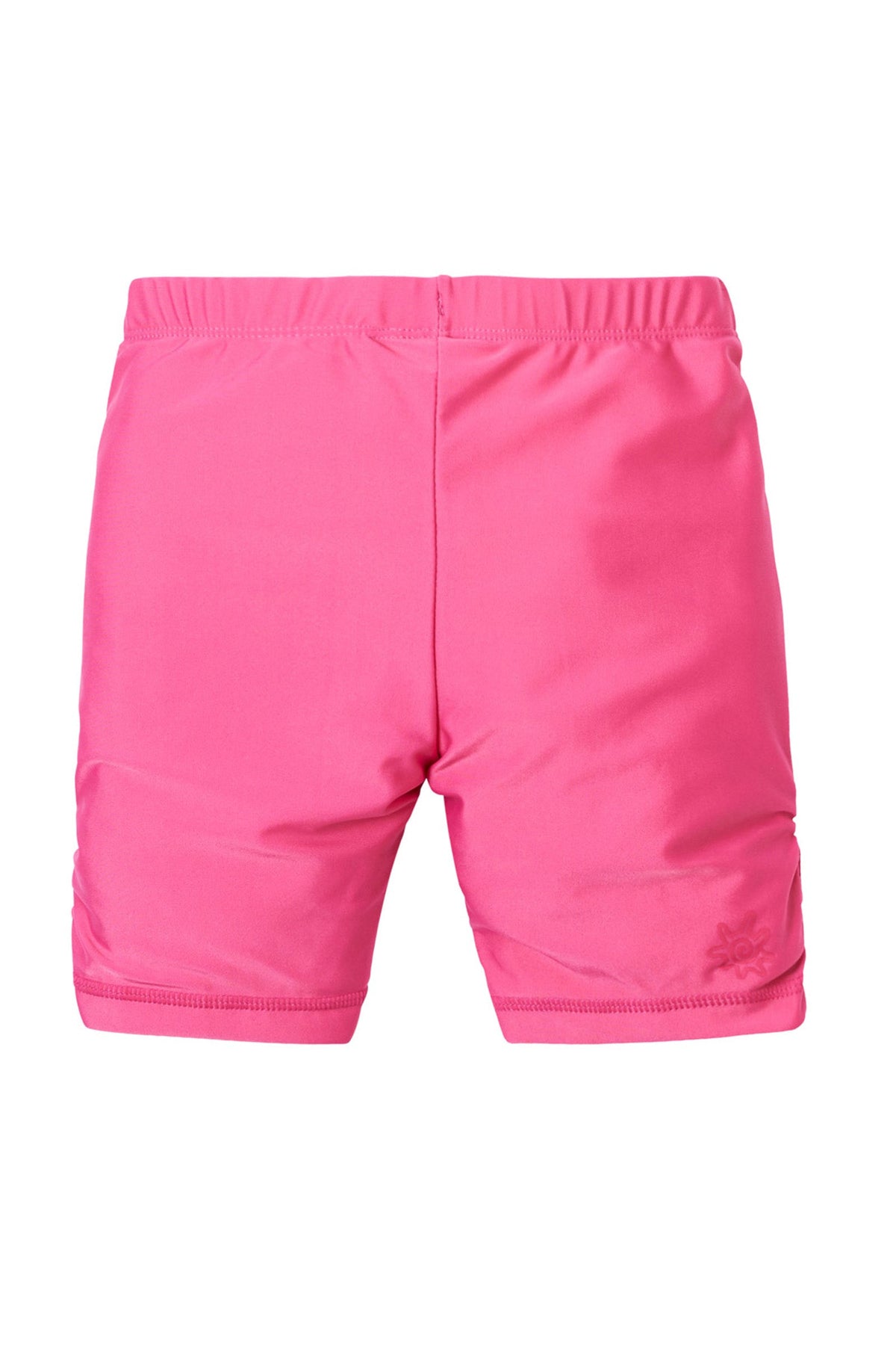 Back of the girl's swim shorts in bubblegum|bubblegum
