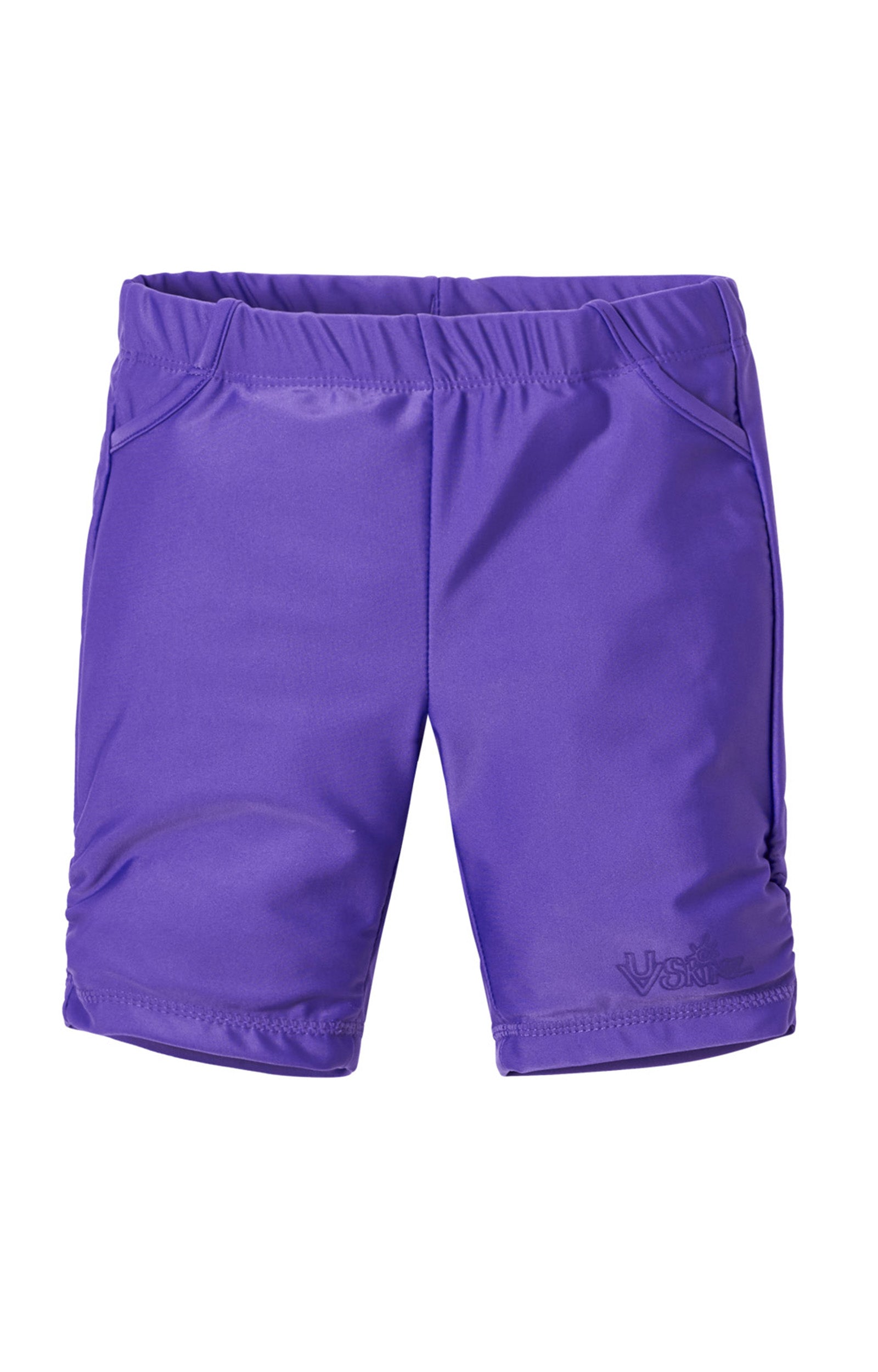 Girl's swim shorts in purple|purple