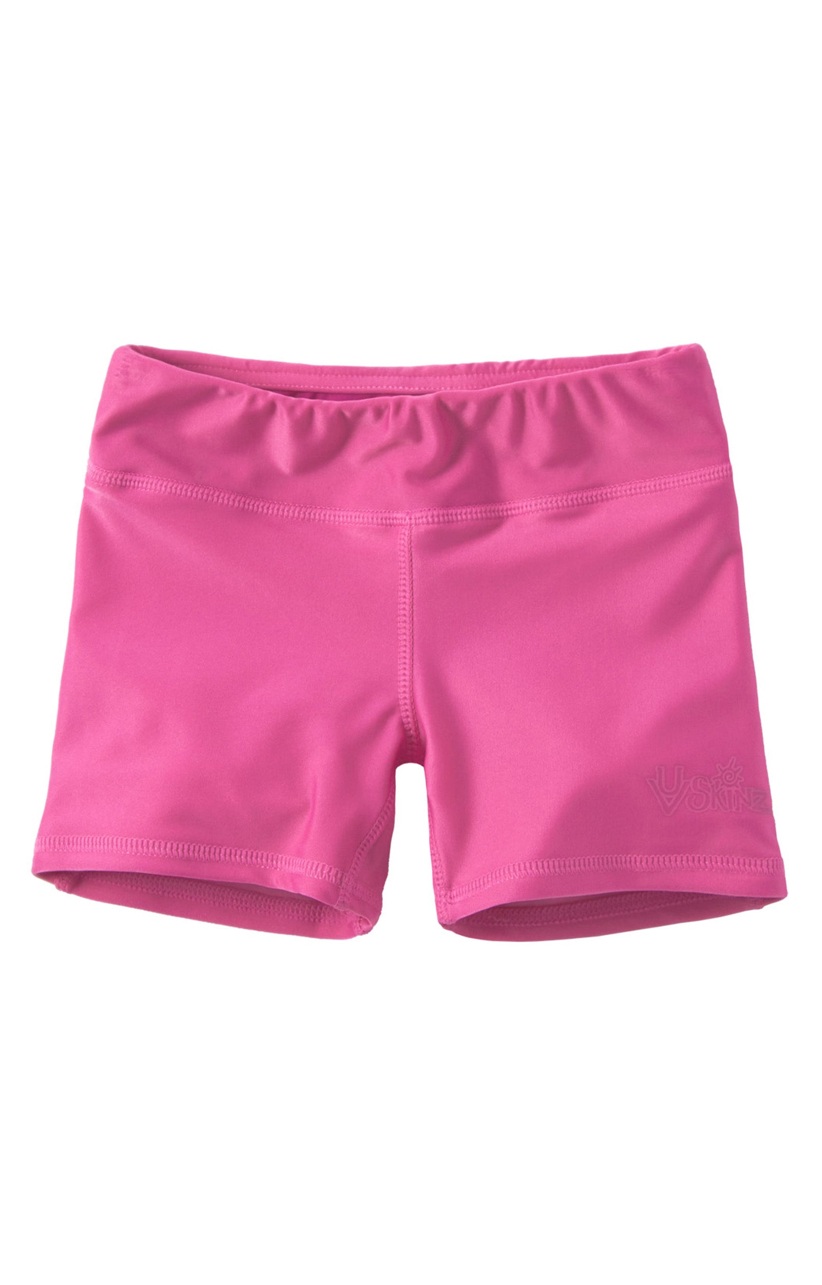 girl's swim shorts in bubblegum|bubblegum
