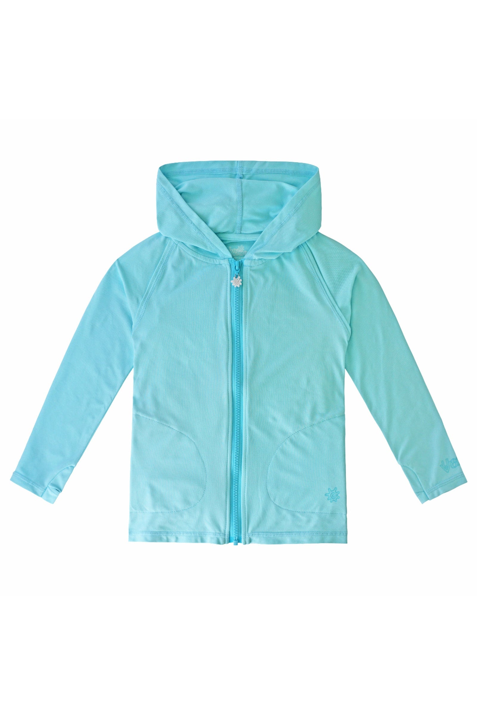 Girl's Zip-Up Hoodie in Glacier|glacier