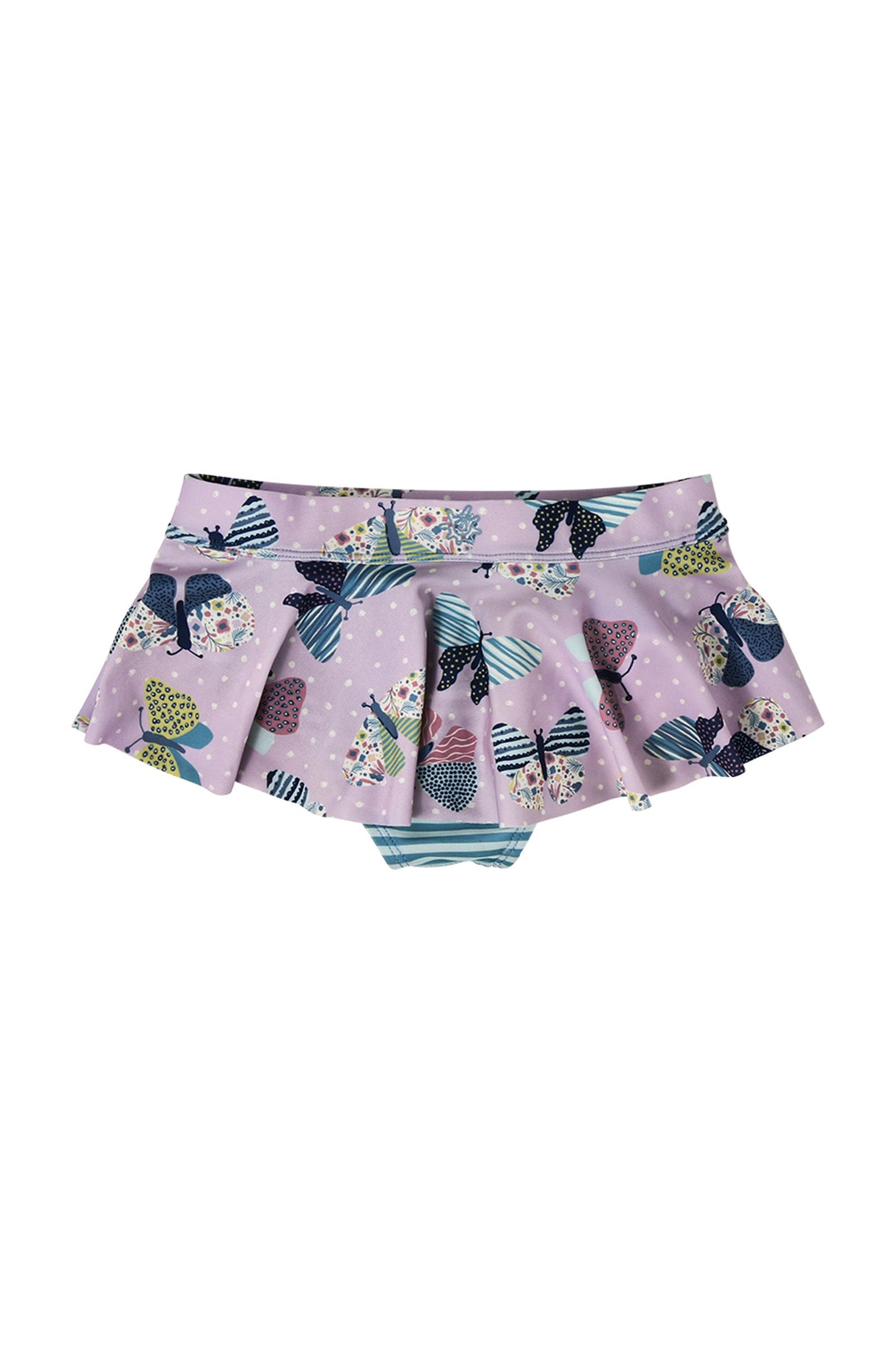 girls 2pc long sleeve sunny swim set skirt|butterfly-ballet