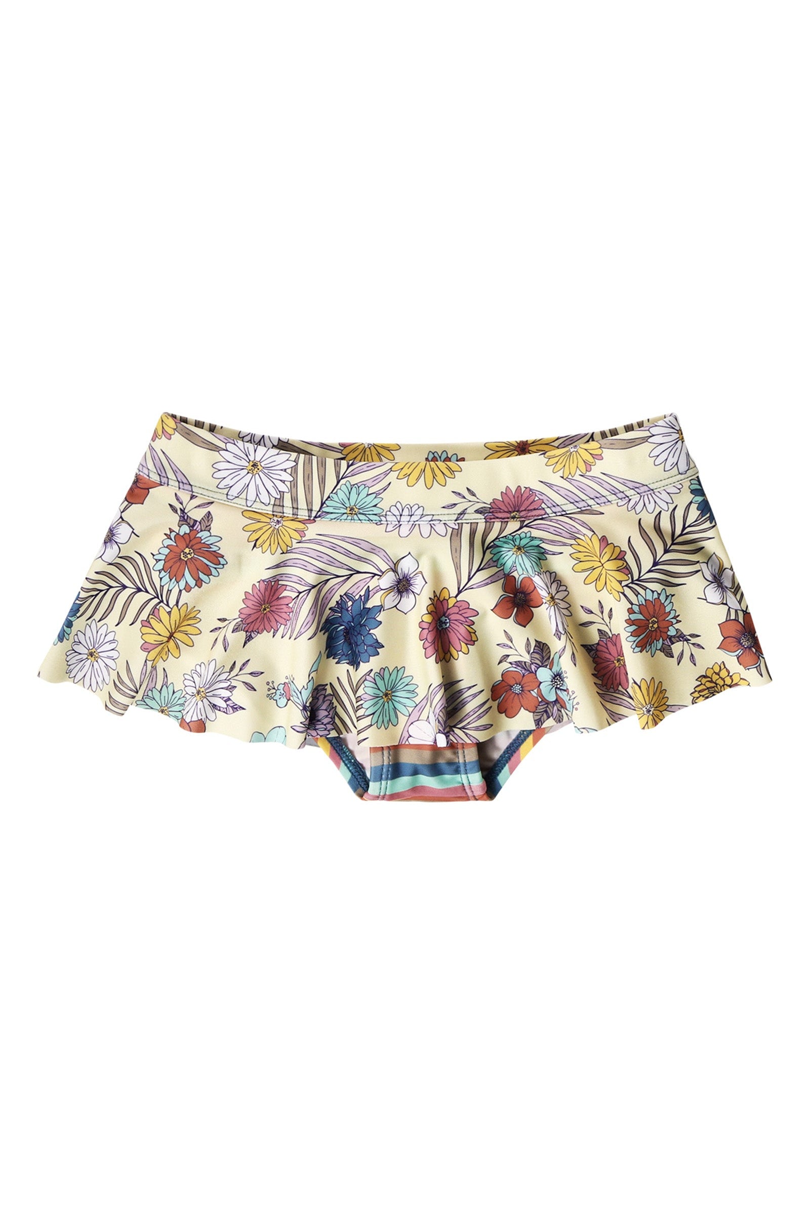 Girl's UPF Swim Skirt in Summer Garden|summer-garden