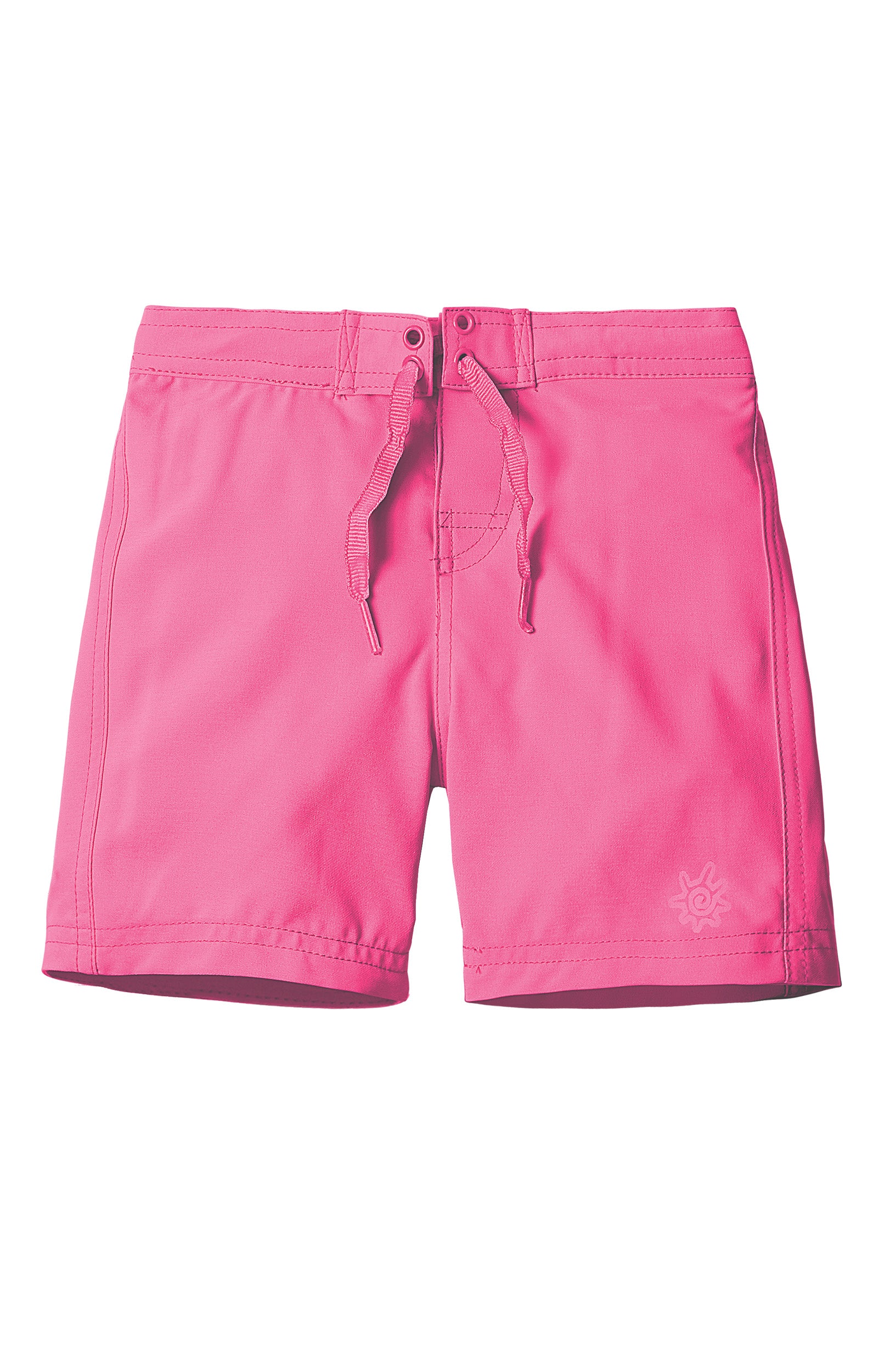 girl's board shorts in hot pink|hot-pink