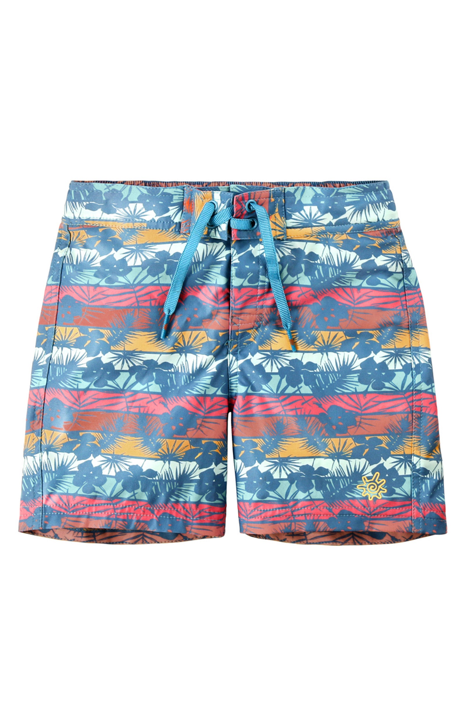 Girl's UPF Board Shorts|malibu-sunset-stripe