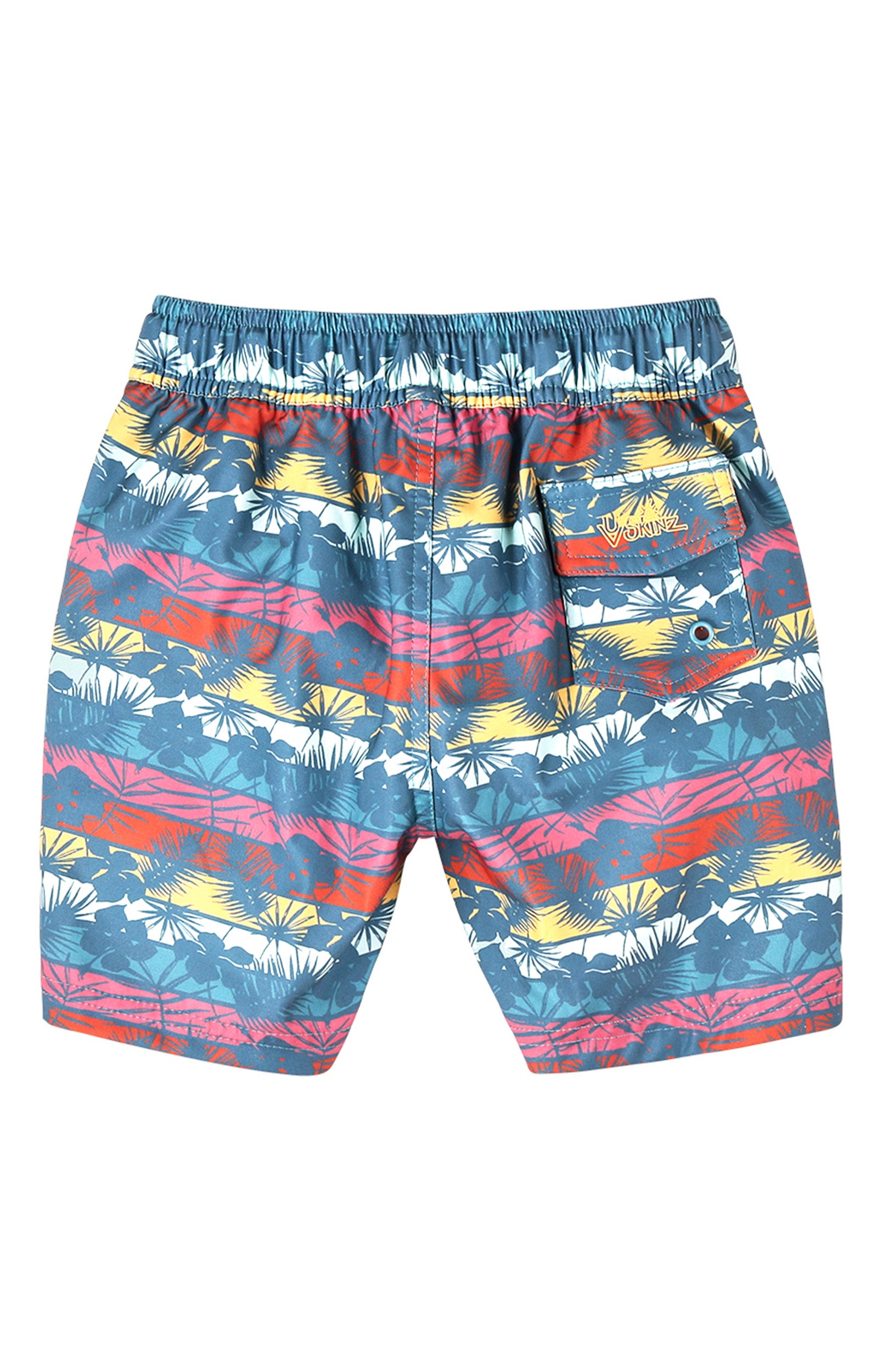 Girl's UPF Board Shorts|malibu-sunset-stripe