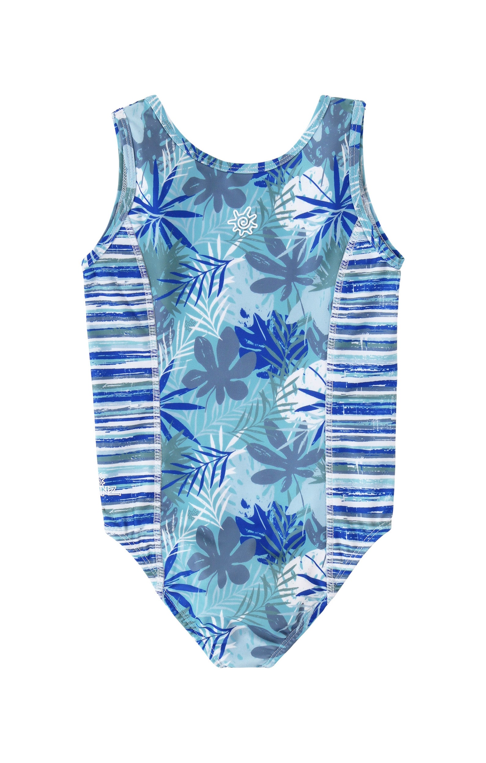 back view of girls 2 piece swimsuit shrug set|seaside-palms