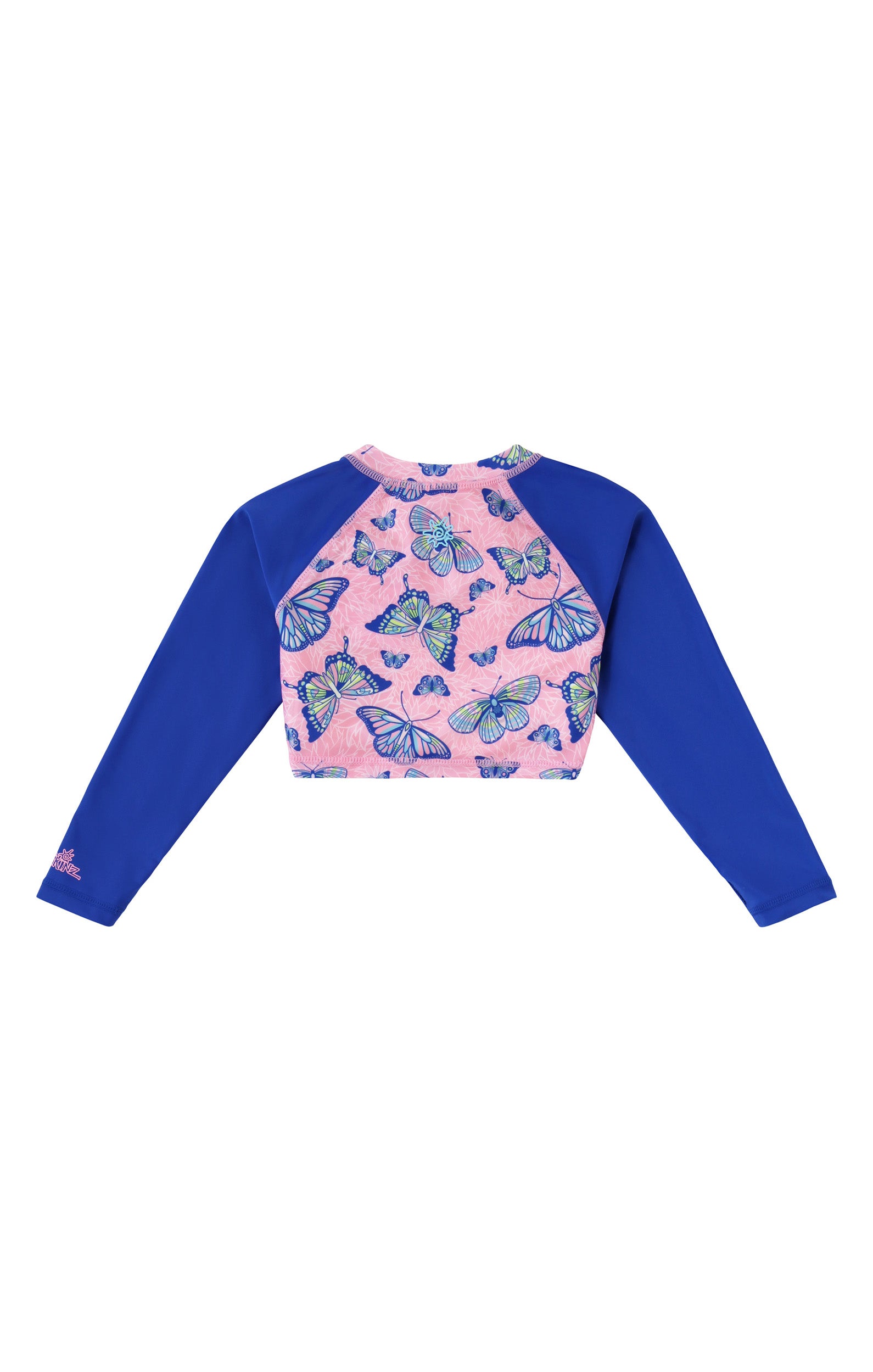 back view of shrug of girls 2 piece swimsuit shrug set|sunlit-wings