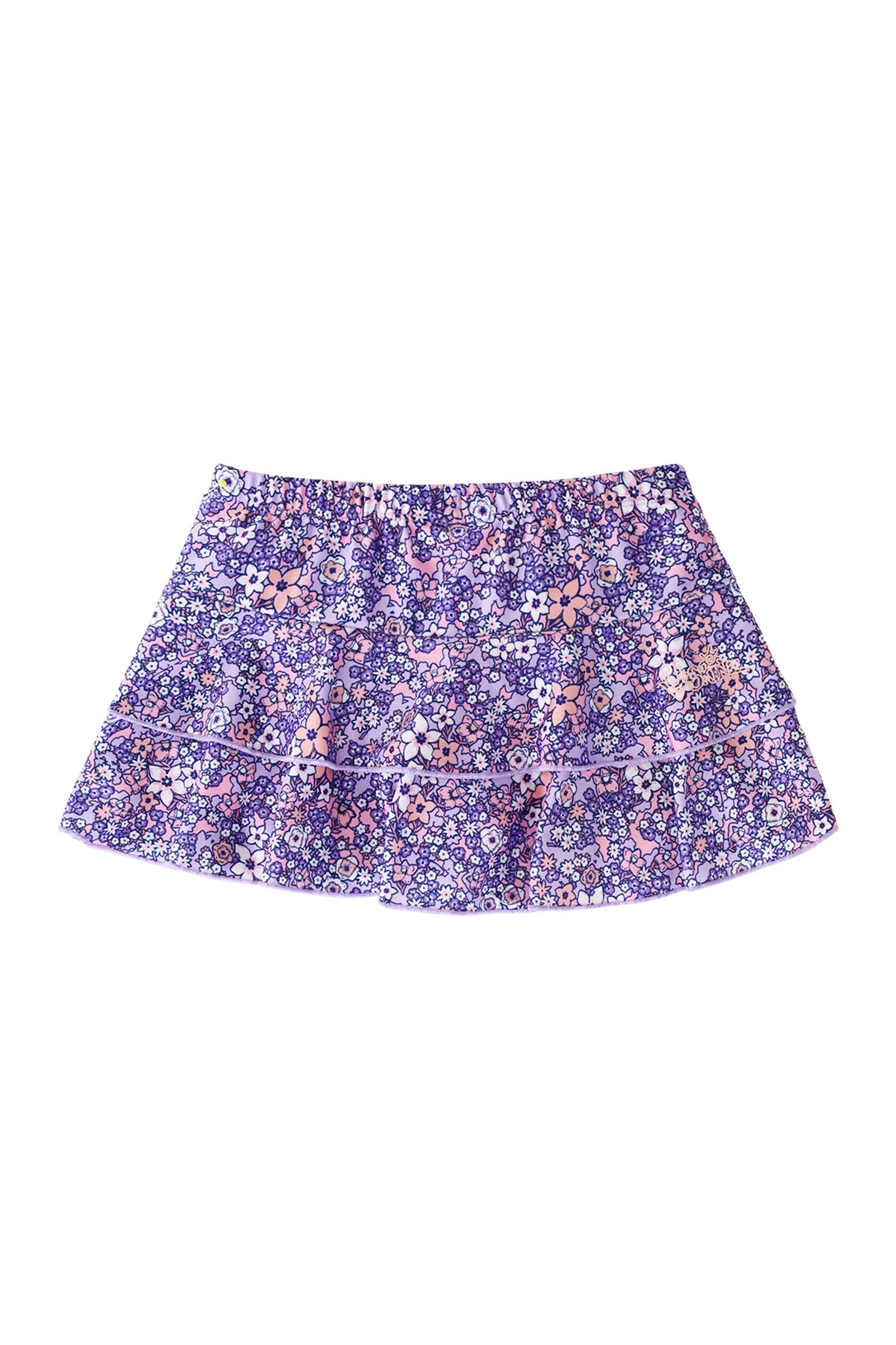 back of the girls swim skirt in lavender fields|lavender-fields