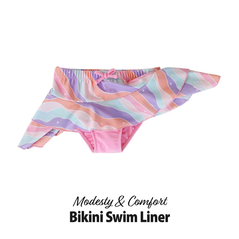 bikini swim liner on the girls swim skirt in rollin along|rollin-along
