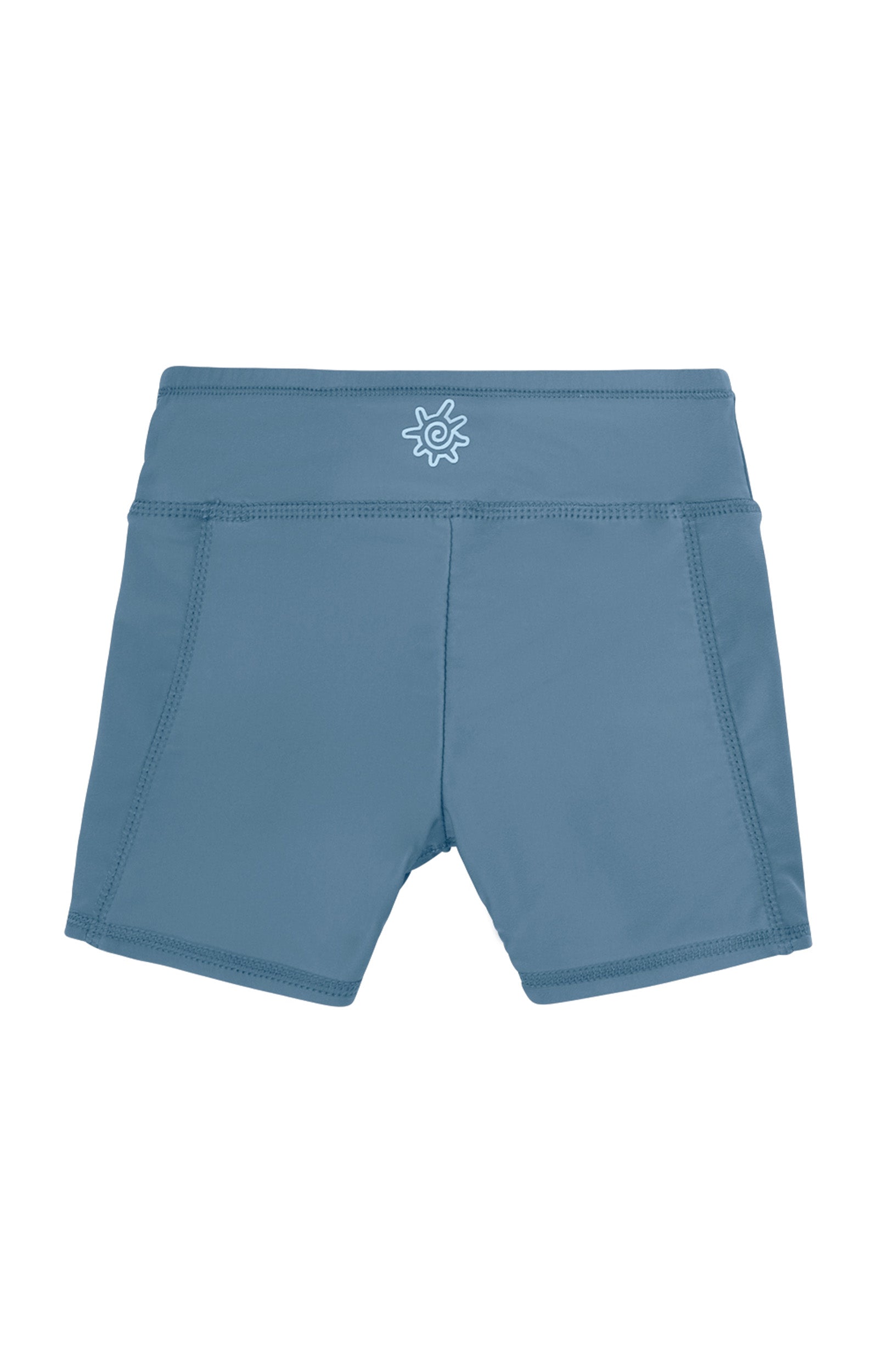 girl's reversible active swim shorts|maui-hibiscus-baltic