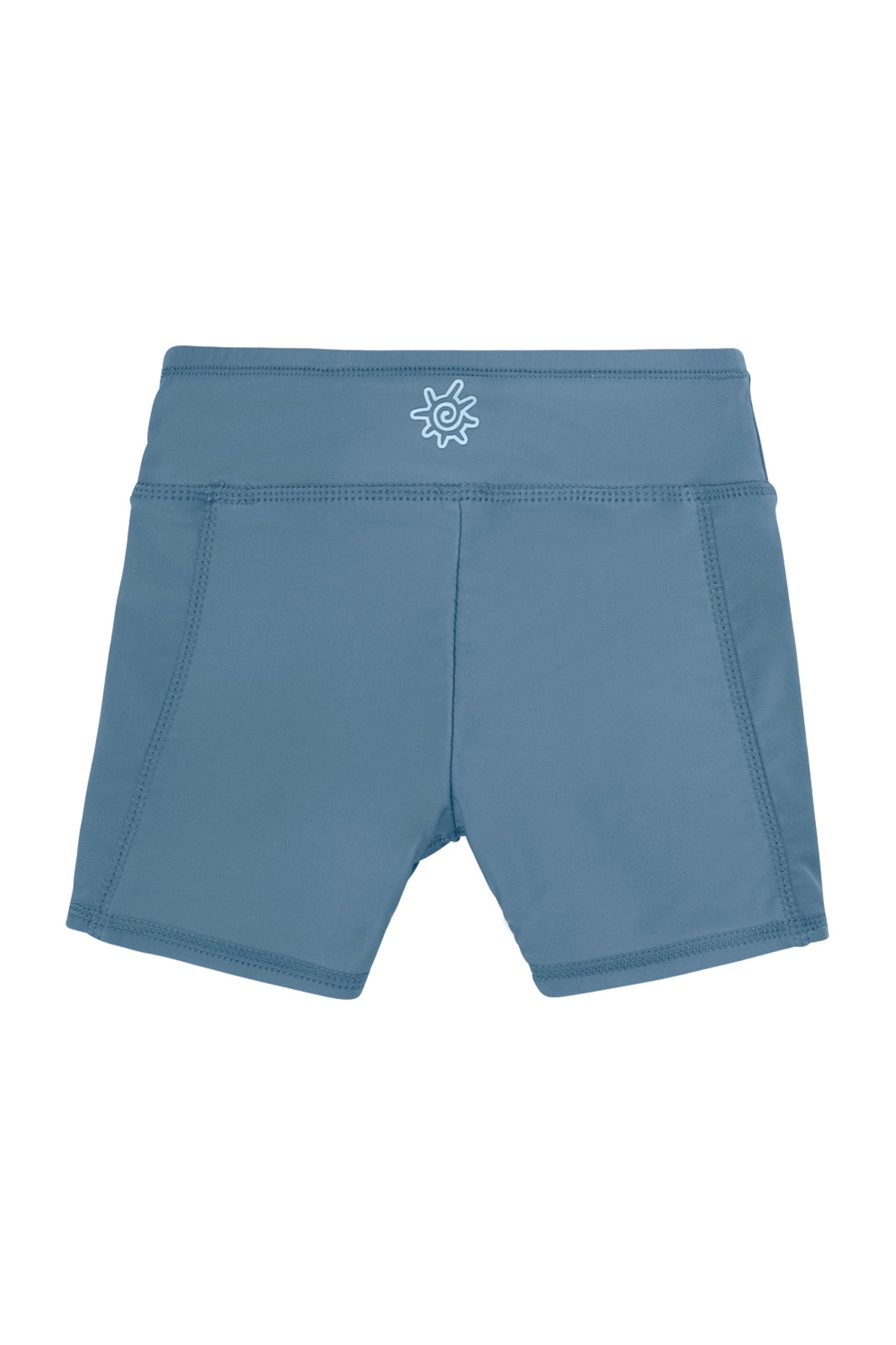 girl's reversible active swim shorts|maui-hibiscus-baltic