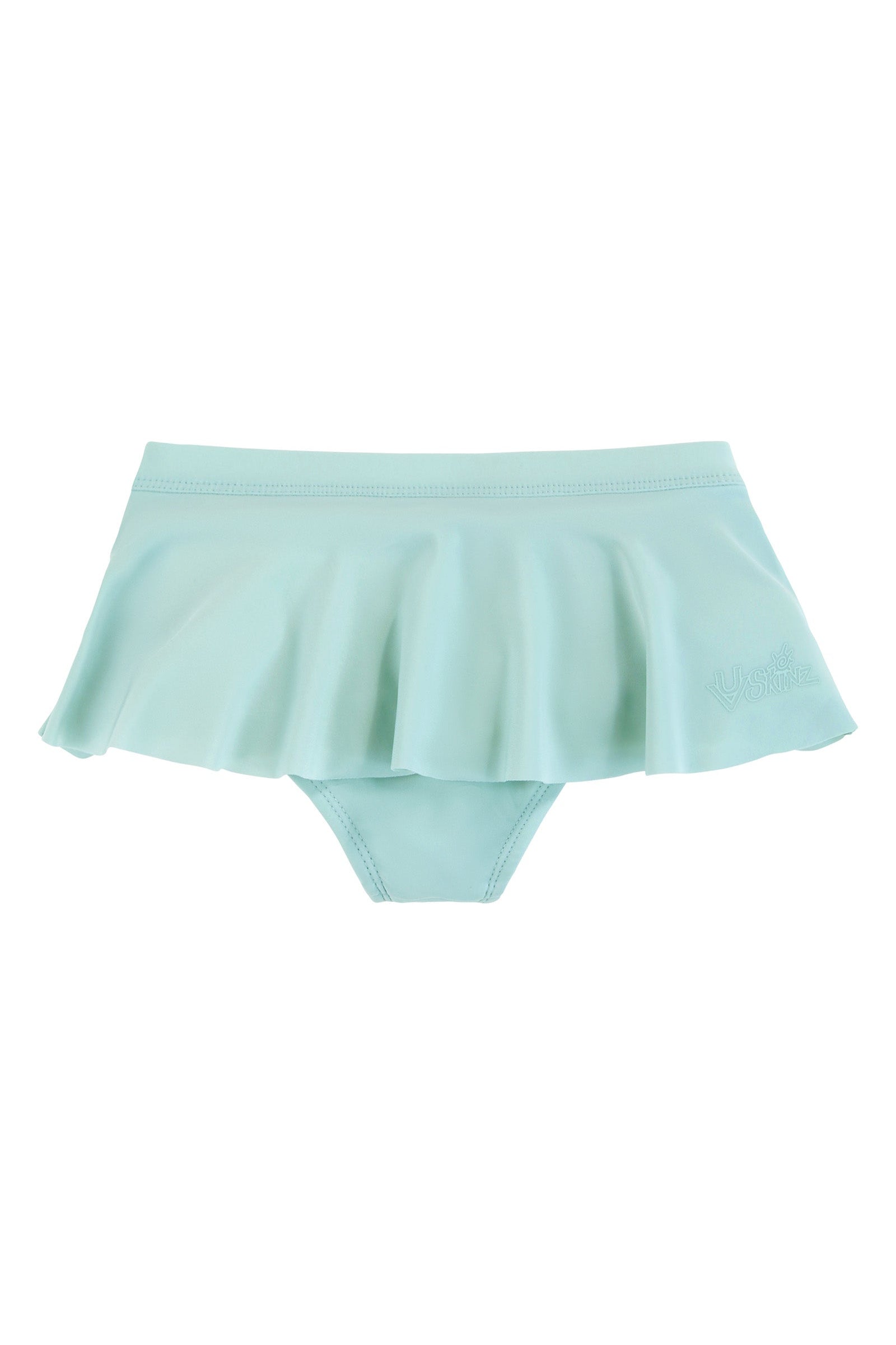 back view of girls flounce skirt in dewdrop|dewdrop