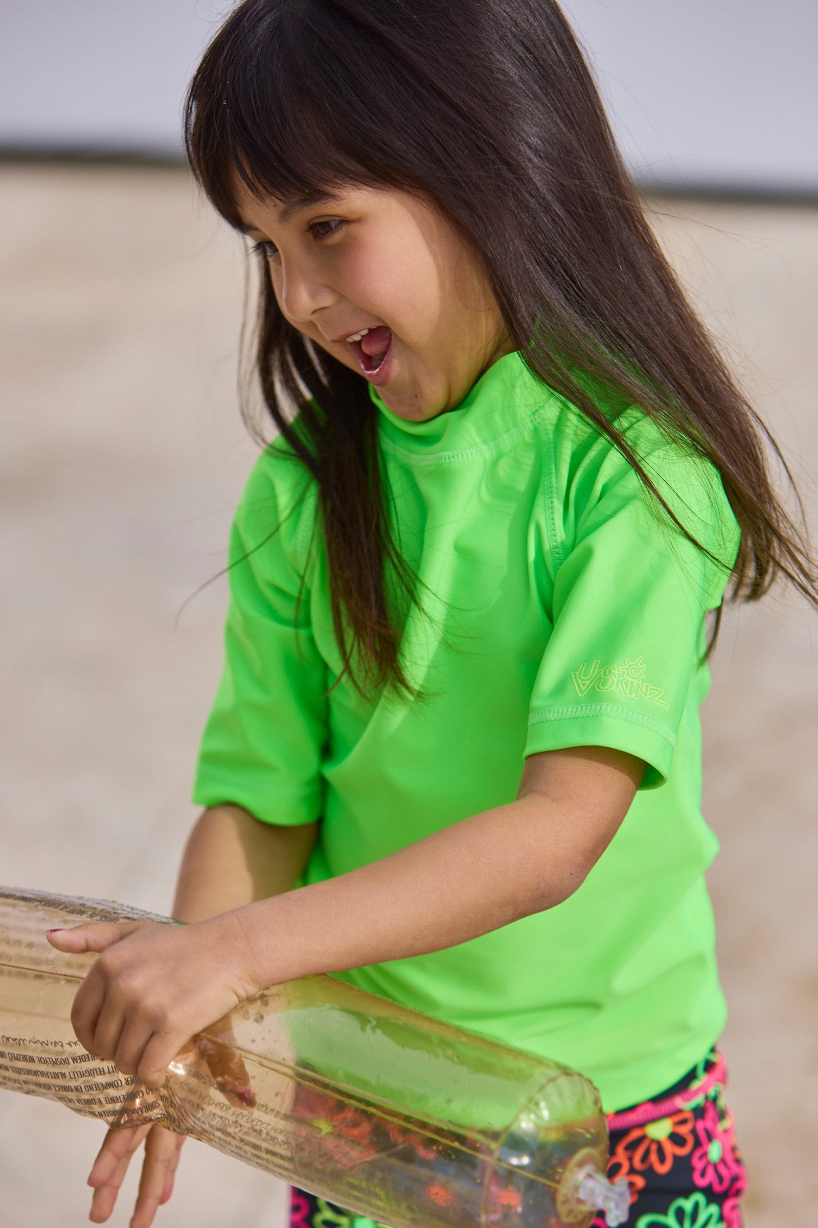 Kid's Neon Short Sleeve Sun & Swim Shirt