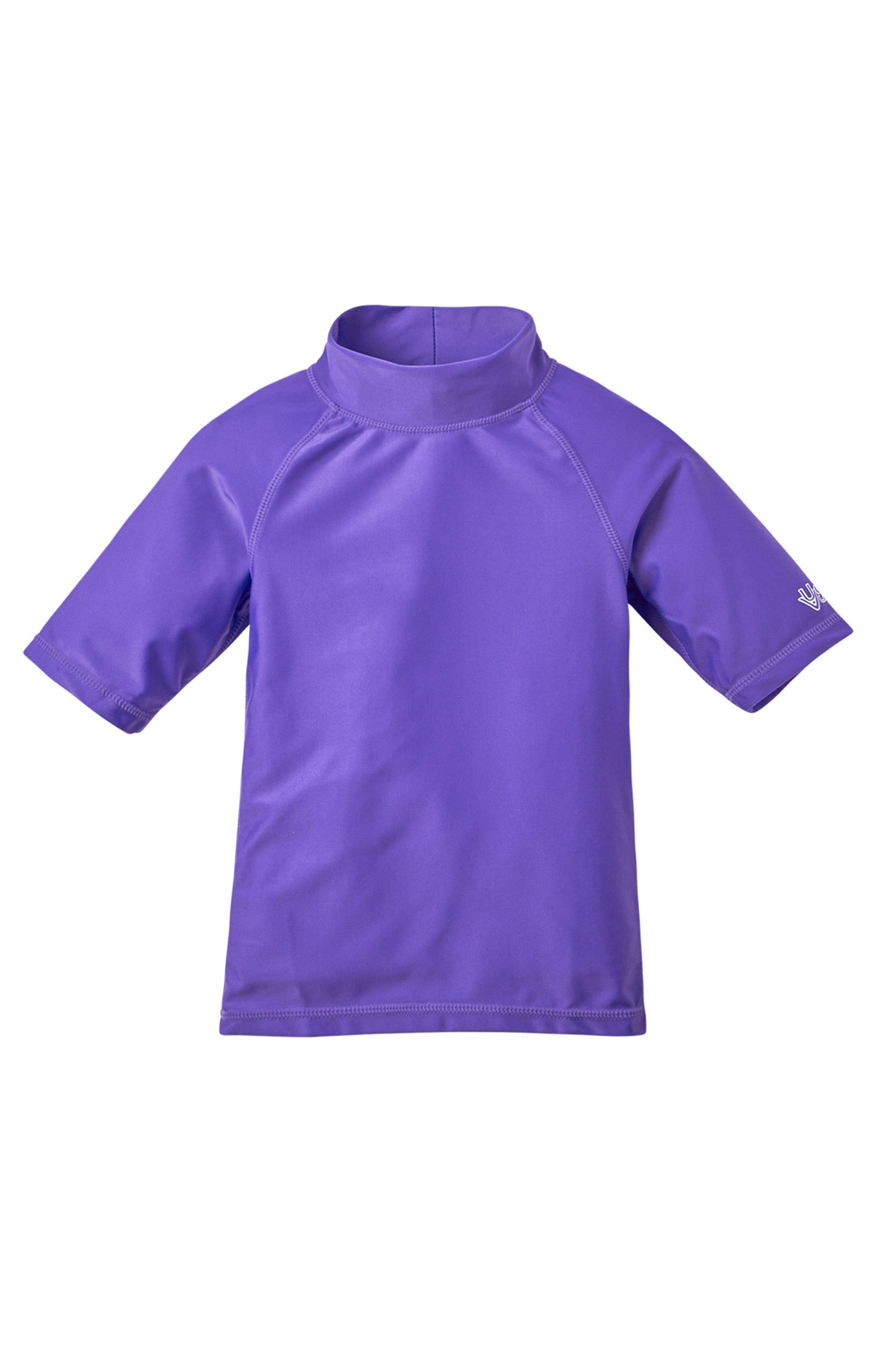 Kid's short sleeve swim shirt in purple|purple