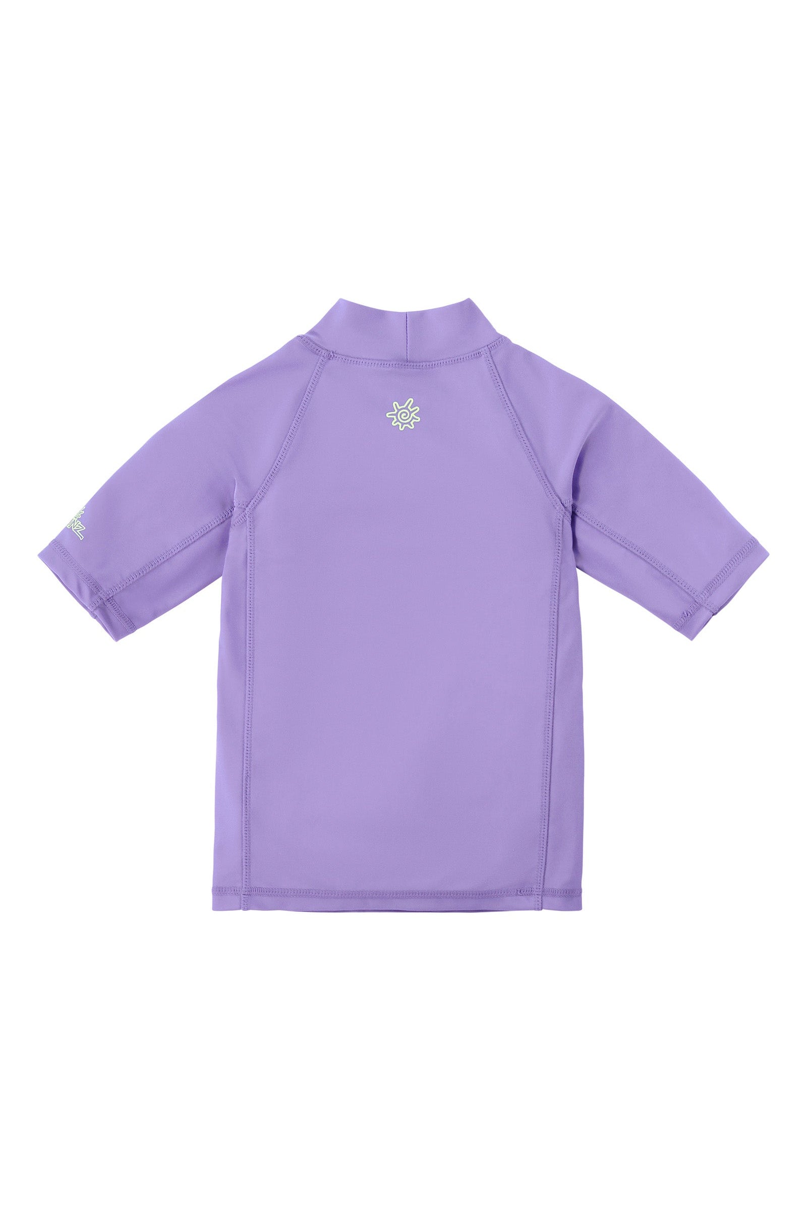 back view of girls short sleeve sunny swim shirt|sweetheart-friends