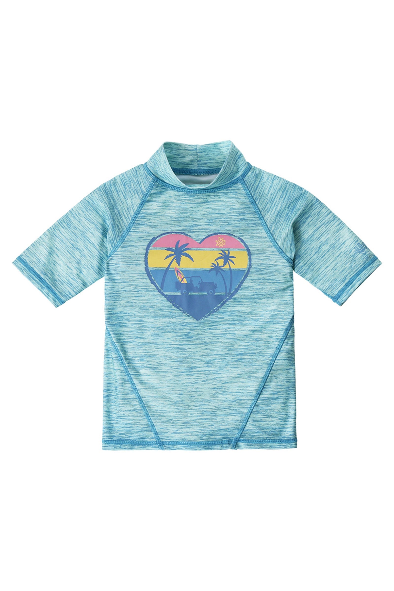 Girl's Short Sleeve Sport Swim Shirt|lagoon-malibu-cruisin
