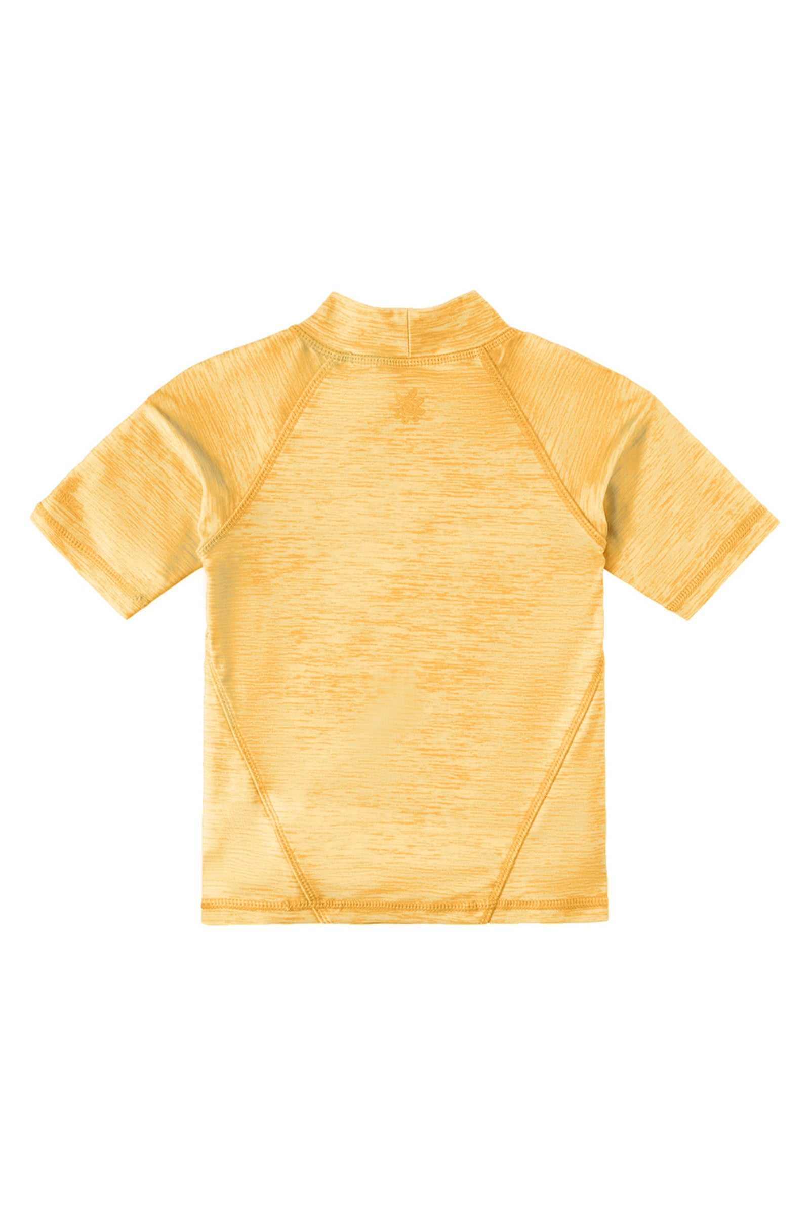 Girl's Short Sleeve Sport Swim Shirt Back View|marigold-sandy-beach