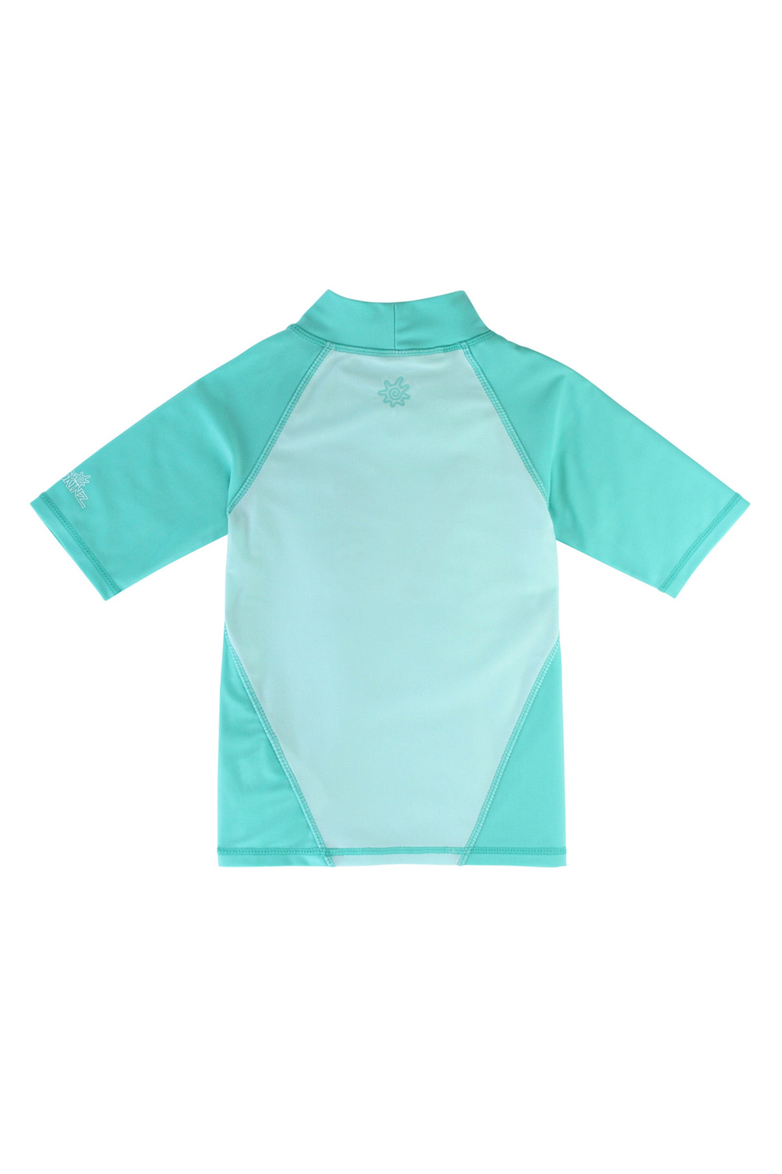 back of the girl's short sleeve sport sun and swim shirt in yosemite butterfly
