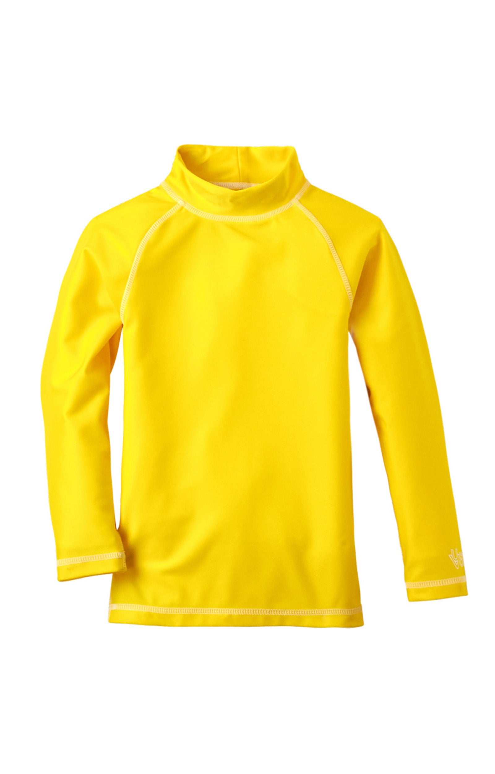 Kid's long sleeve swim shirt in cyber yellow|cyber-yellow
