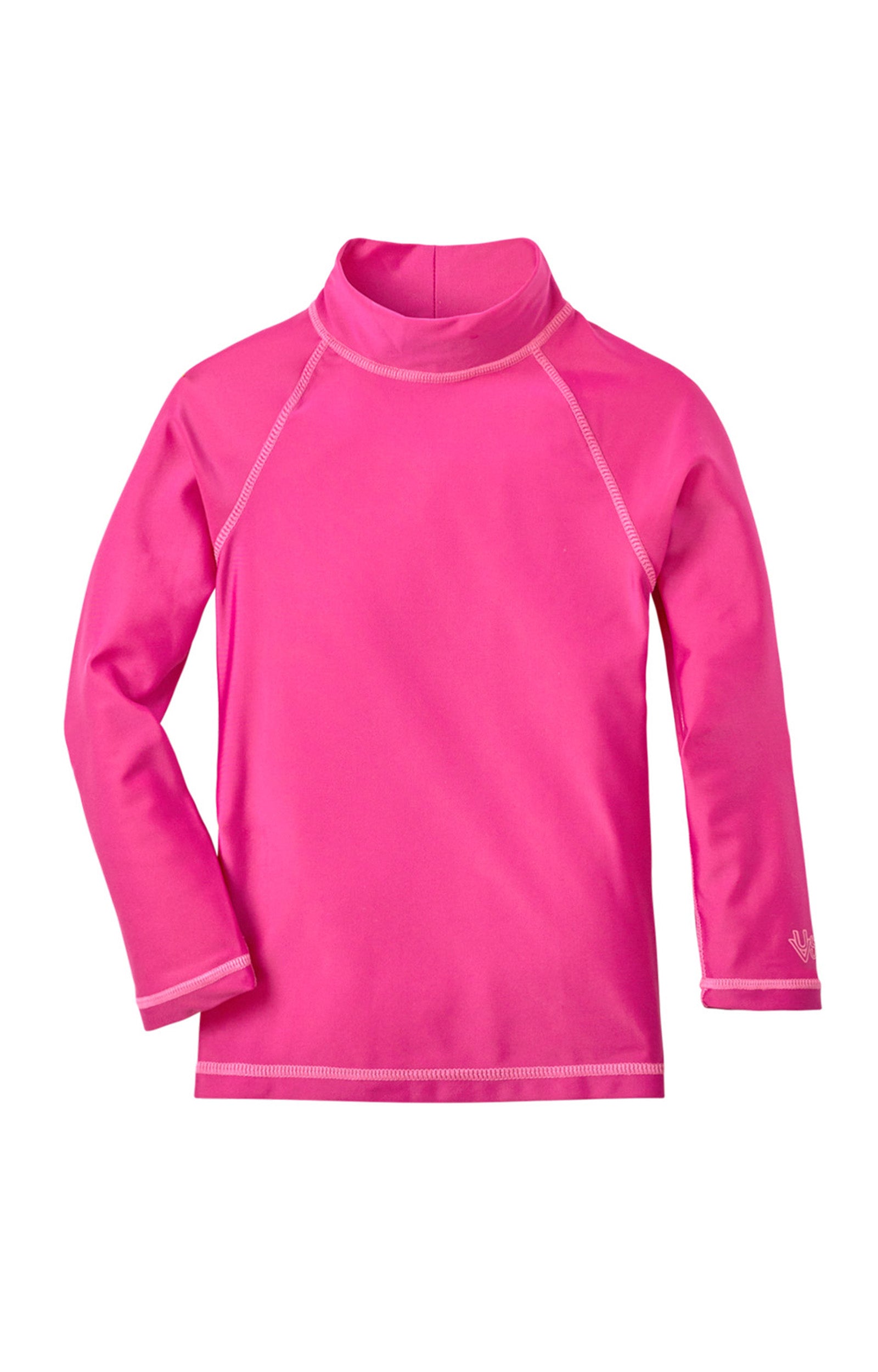 Kid's long sleeve swim shirt in hot pink|hot-pink