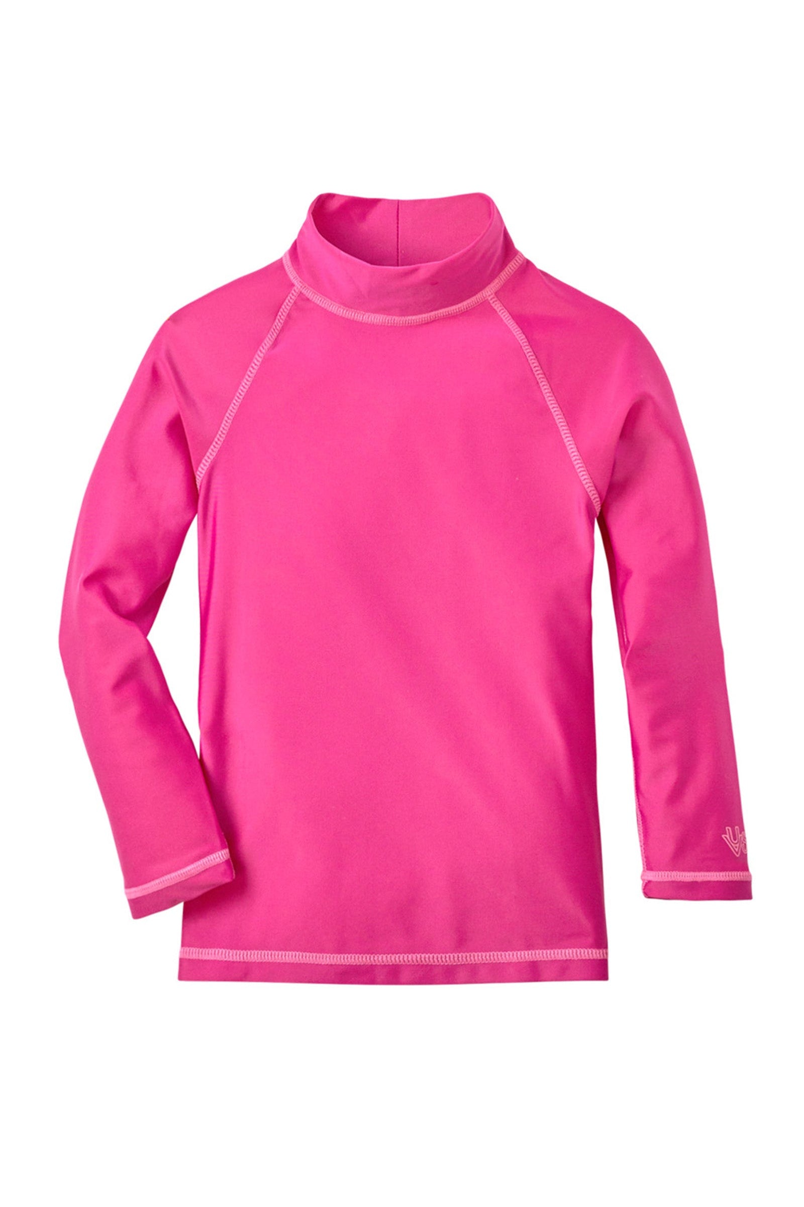 Kid's long sleeve swim shirt in hot pink|hot-pink