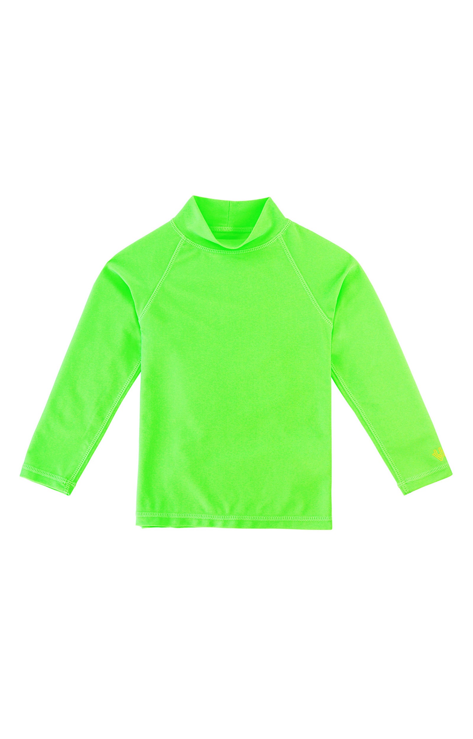 Kid's neon long sleeve swim shirt in neon green|neon-green