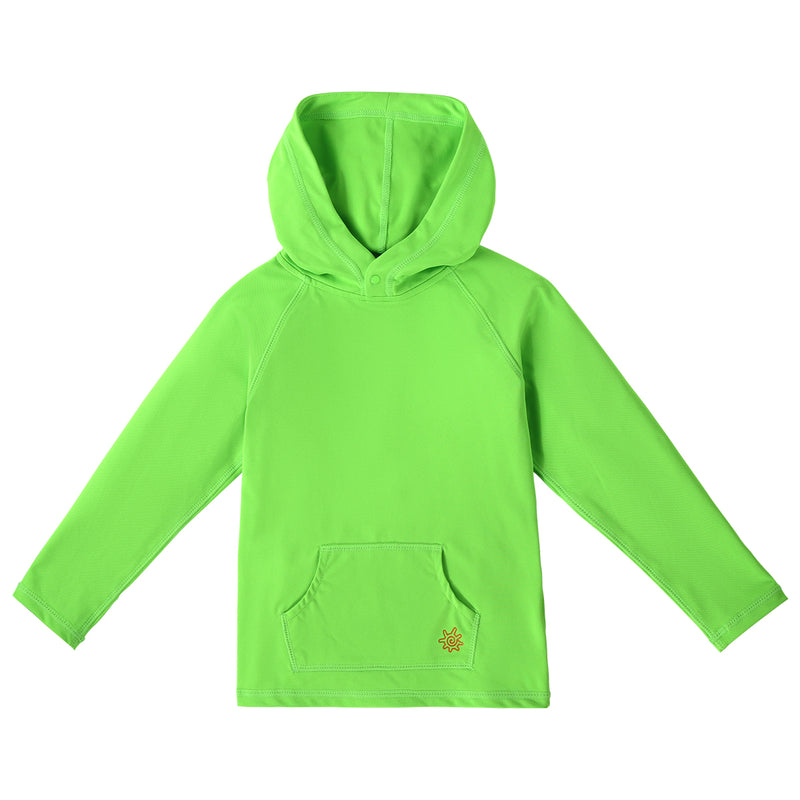 kids neon upf pullover hoodie|neon-green
