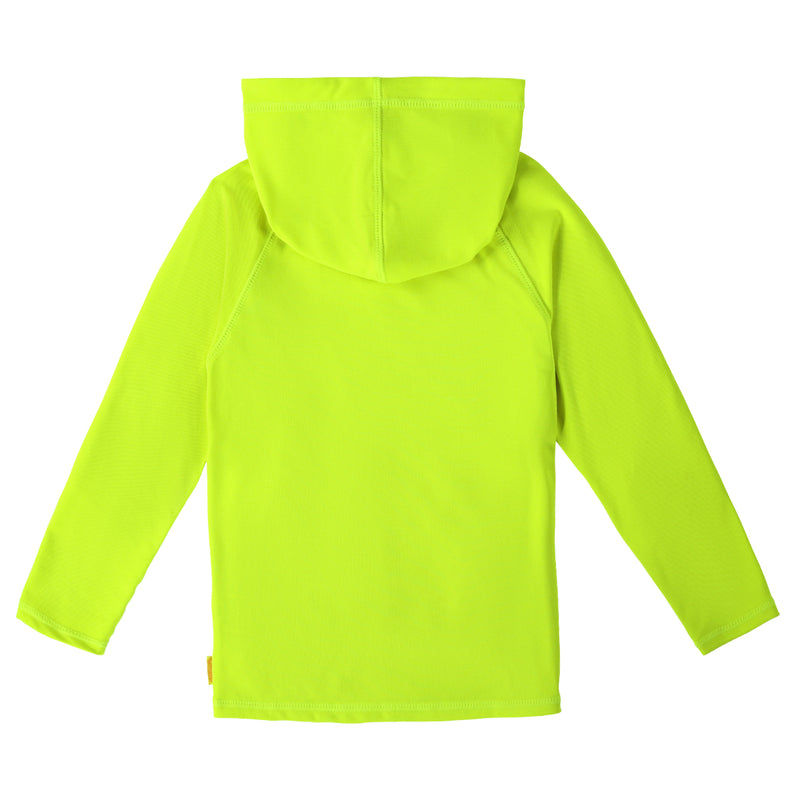kids neon upf pullover hoodie|neon-yellow