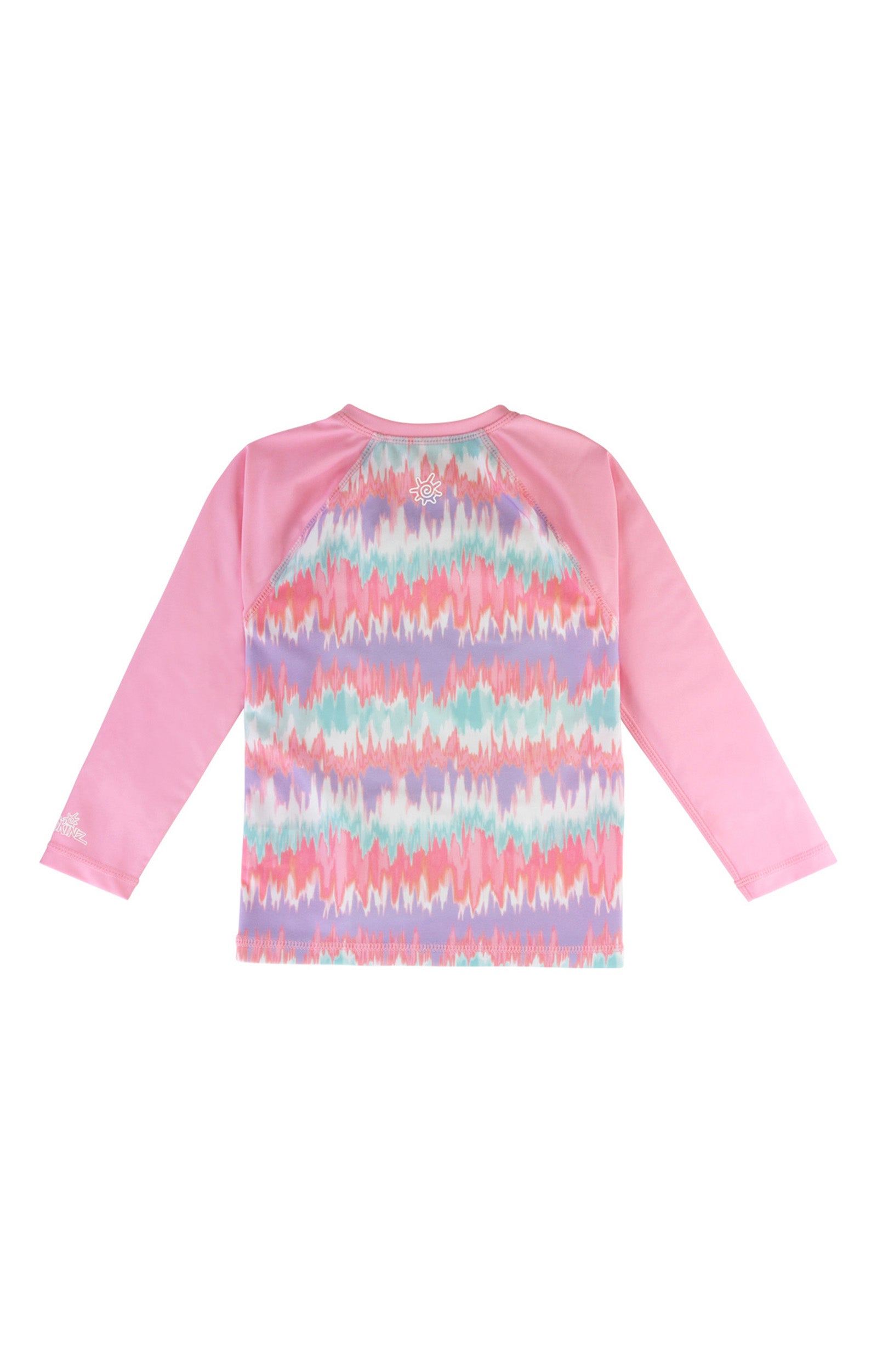 back of the girl's long sleeve swim shirt in positive energy|positive-energy