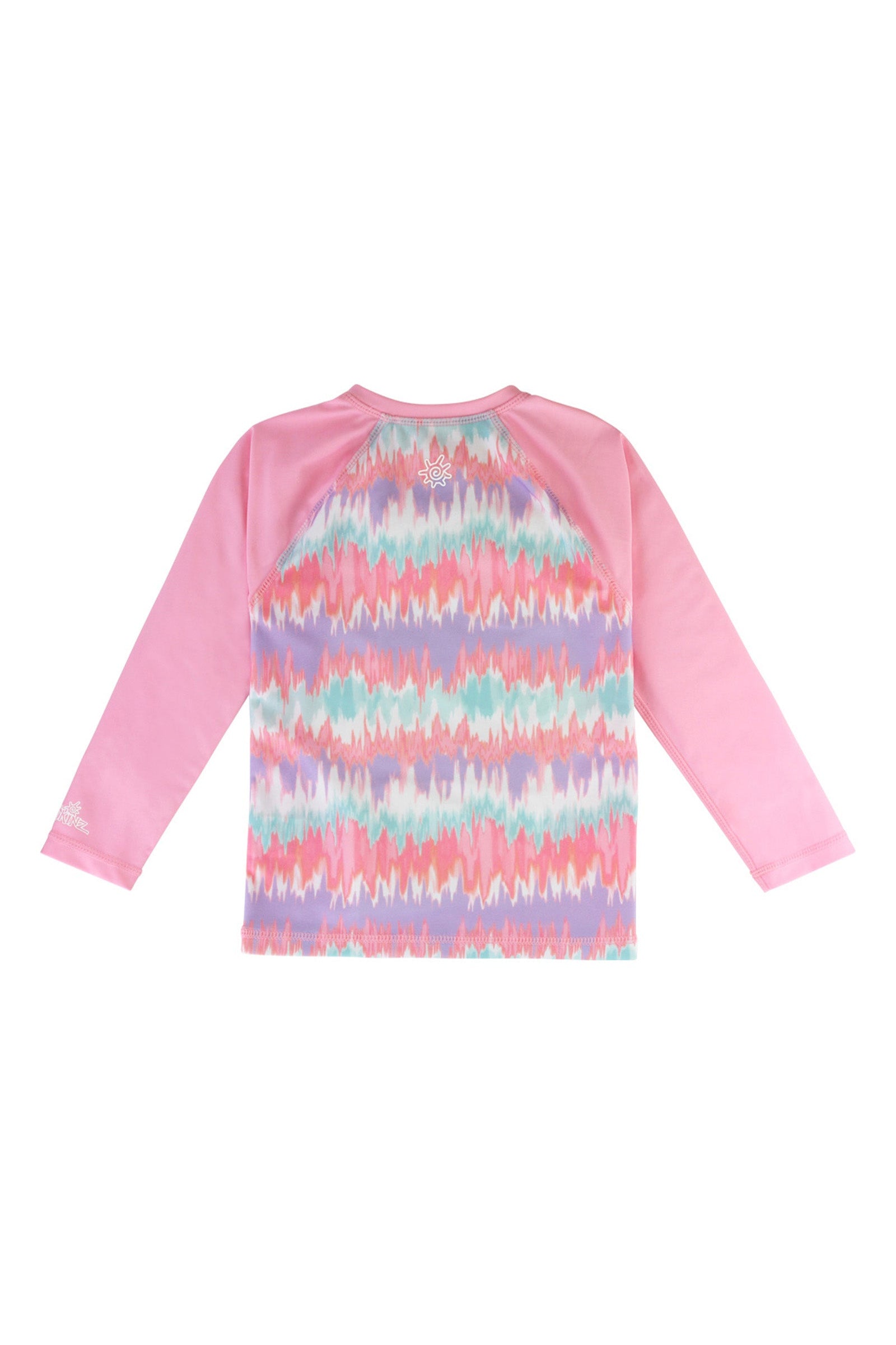 back of the girl's long sleeve swim shirt in positive energy|positive-energy