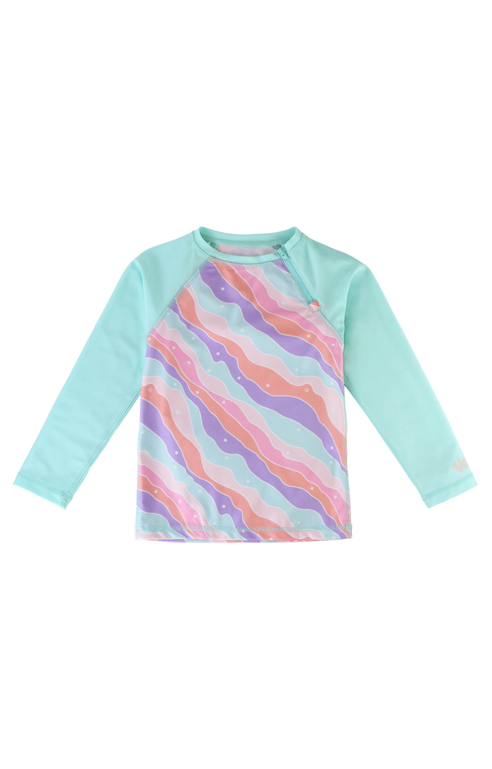 girl's long sleeve swim shirt in rollin along|rollin-along