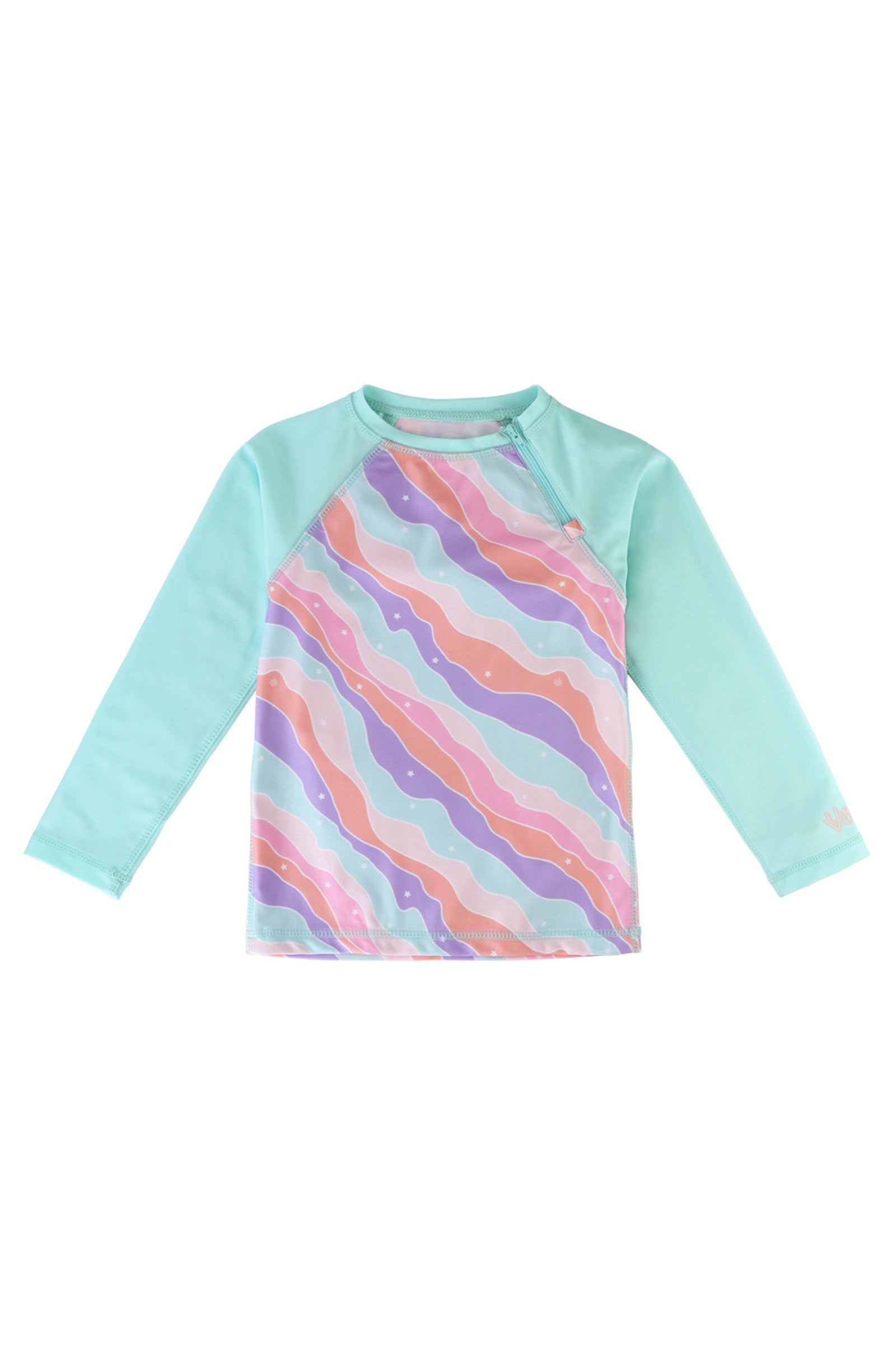 girl's long sleeve swim shirt in rollin along|rollin-along