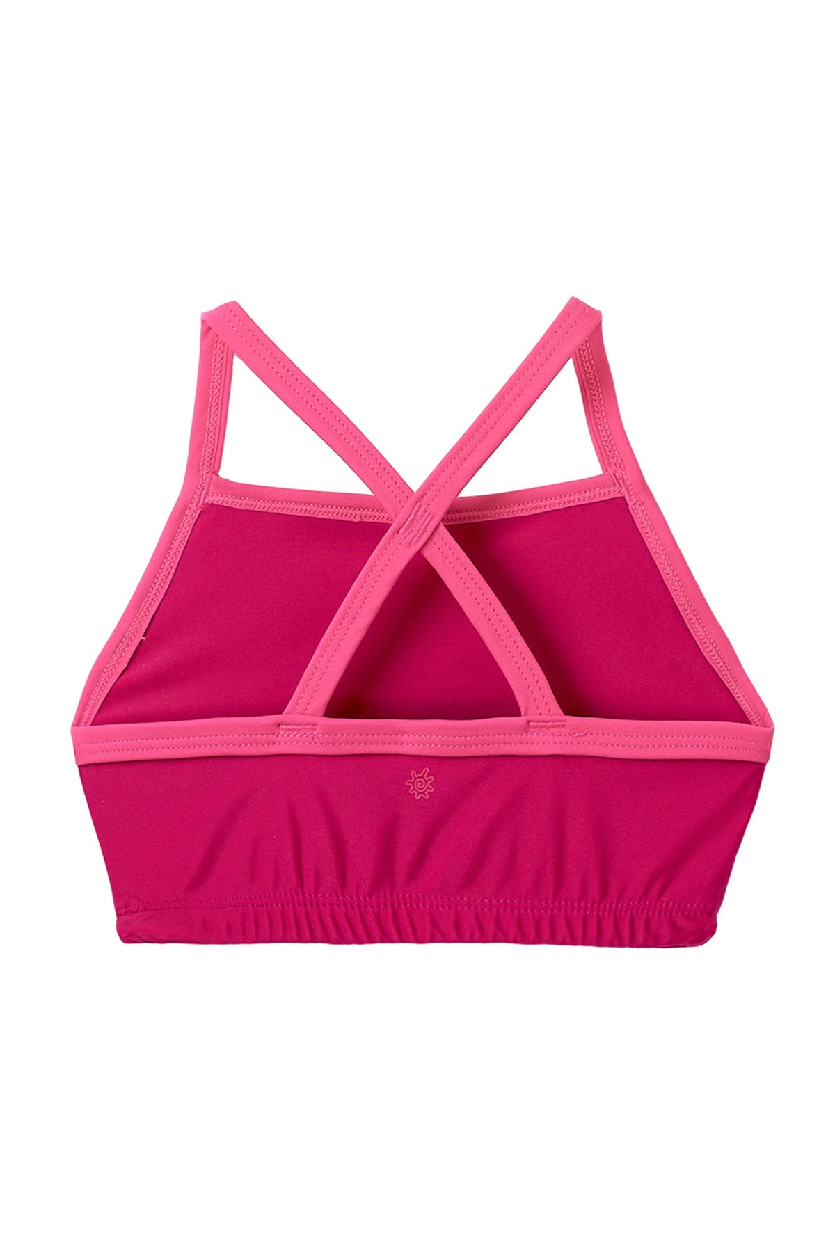 back of the girls bikini top in hot pink bubblegum