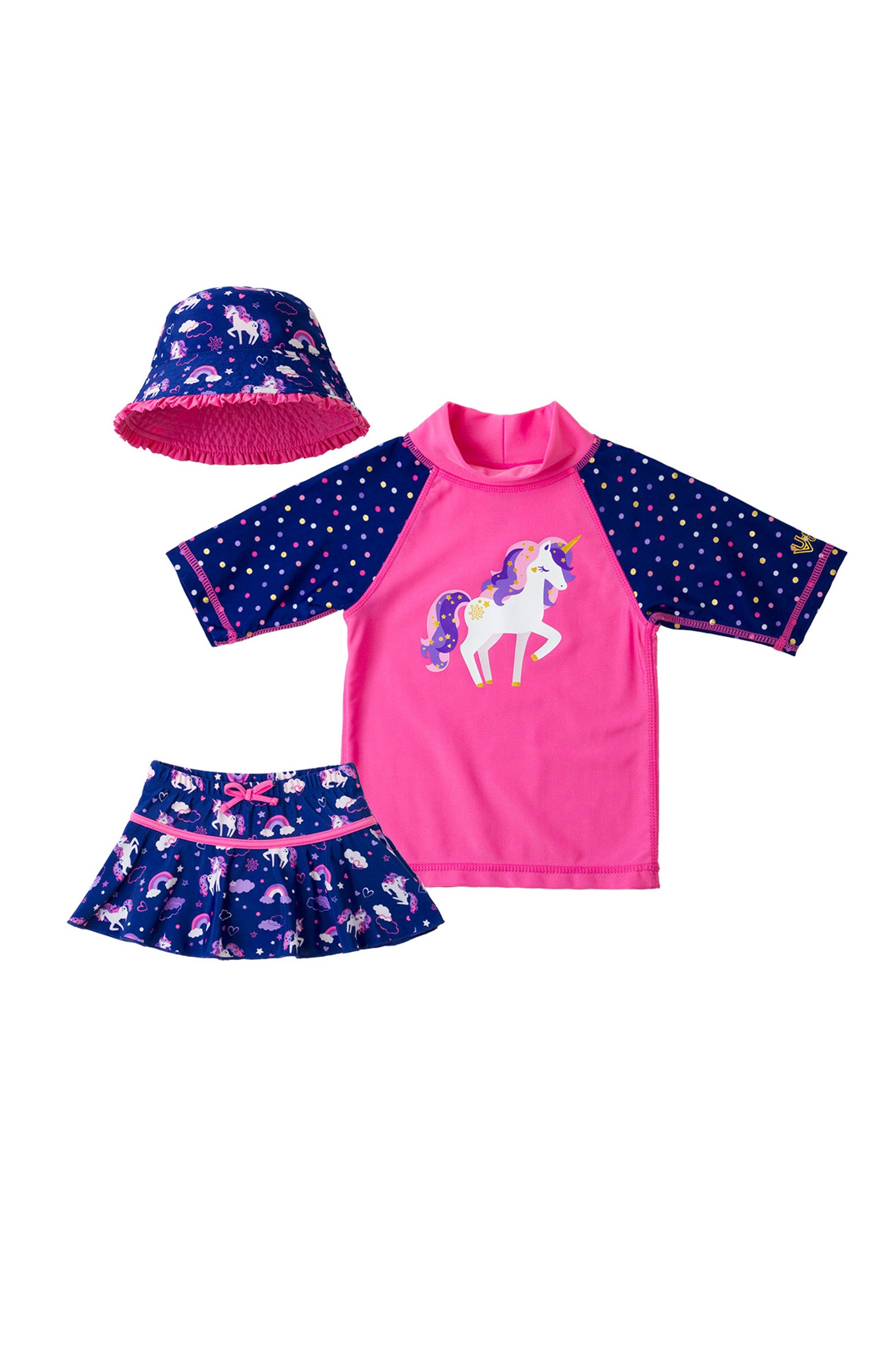 Girl's 3PC Sun & Swim Set