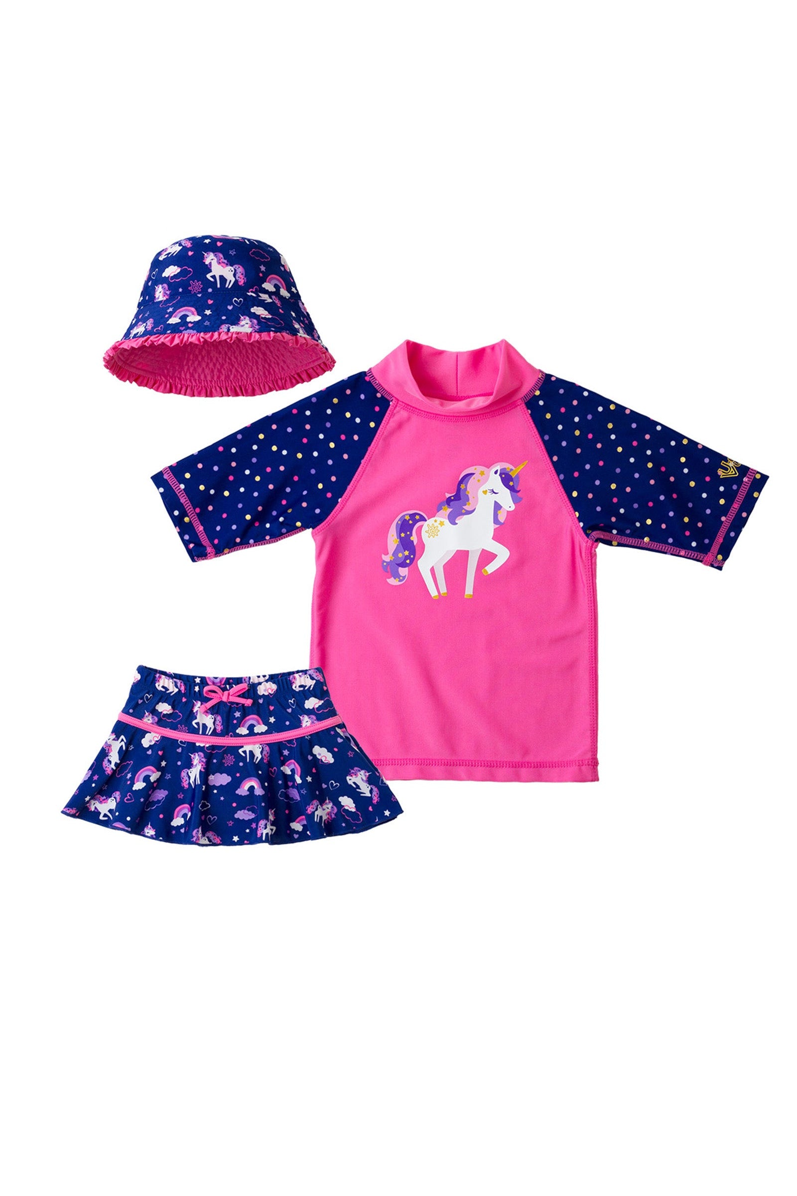 Girl's 3PC Sun & Swim Set