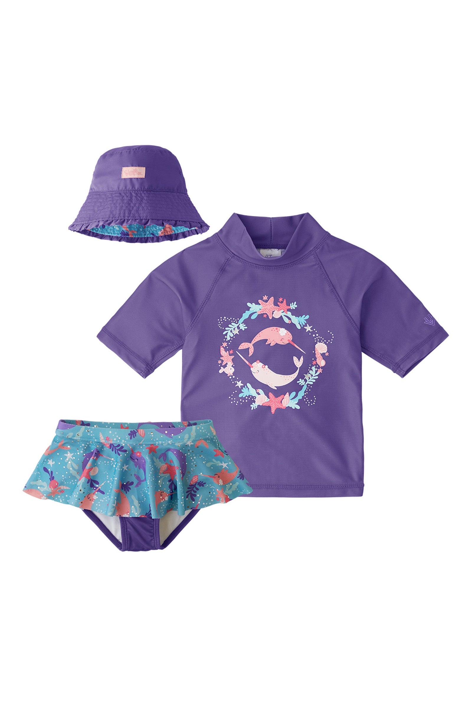 Girl's 3PC Sun & Swim Set