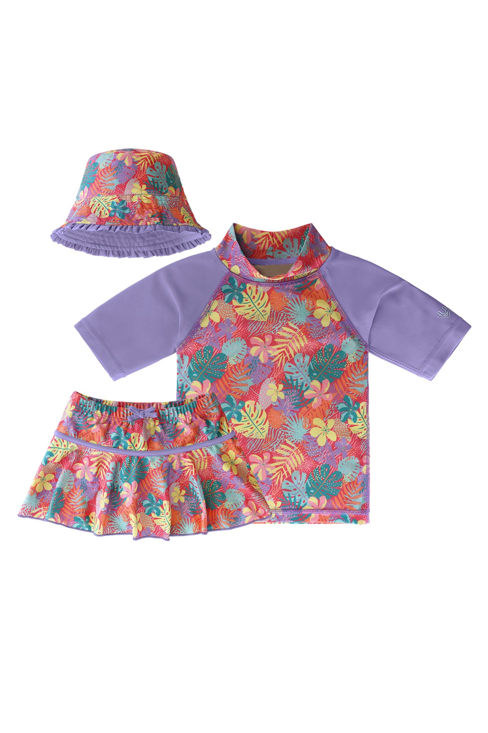 Girl's 3PC Sun & Swim Set