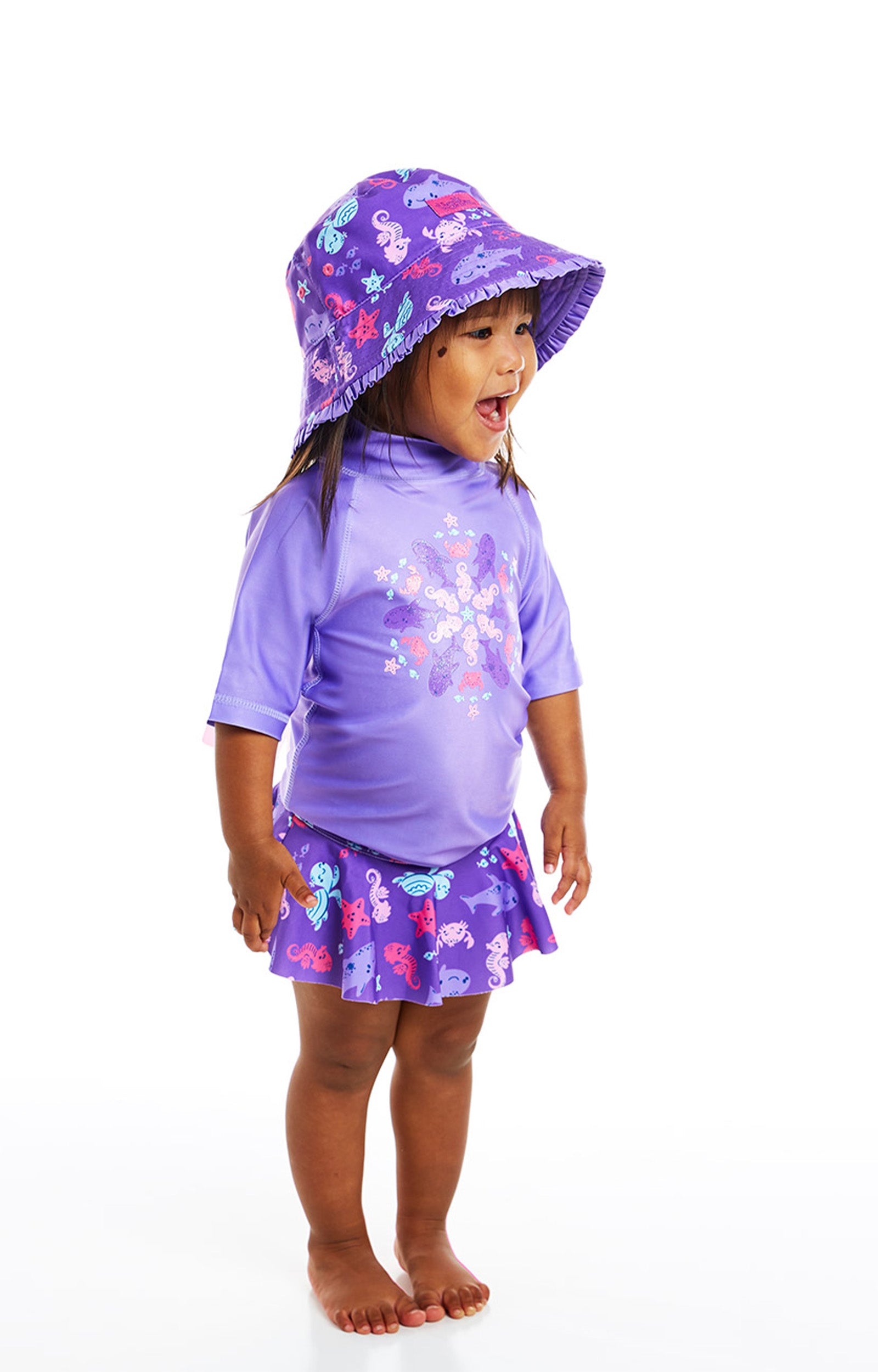 Girl's 3PC Sun & Swim Set