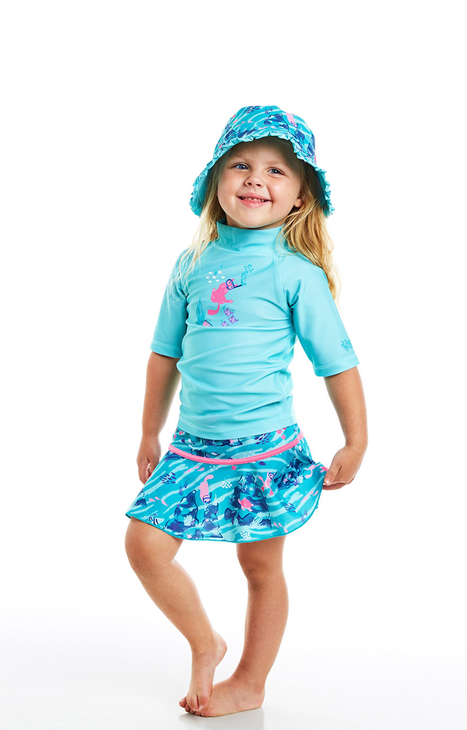Girl's 3PC Sun & Swim Set