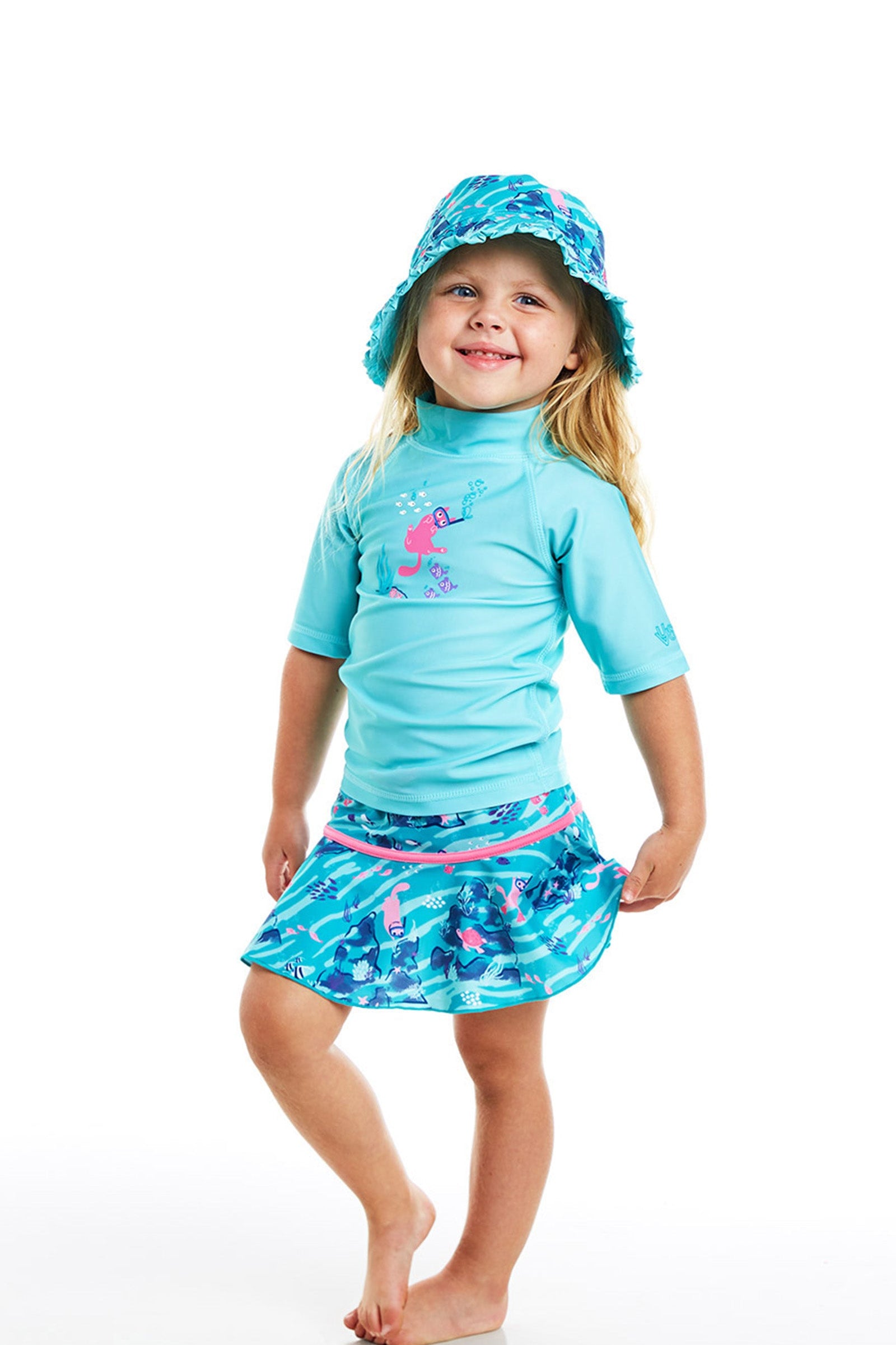 Girl's 3PC Sun & Swim Set