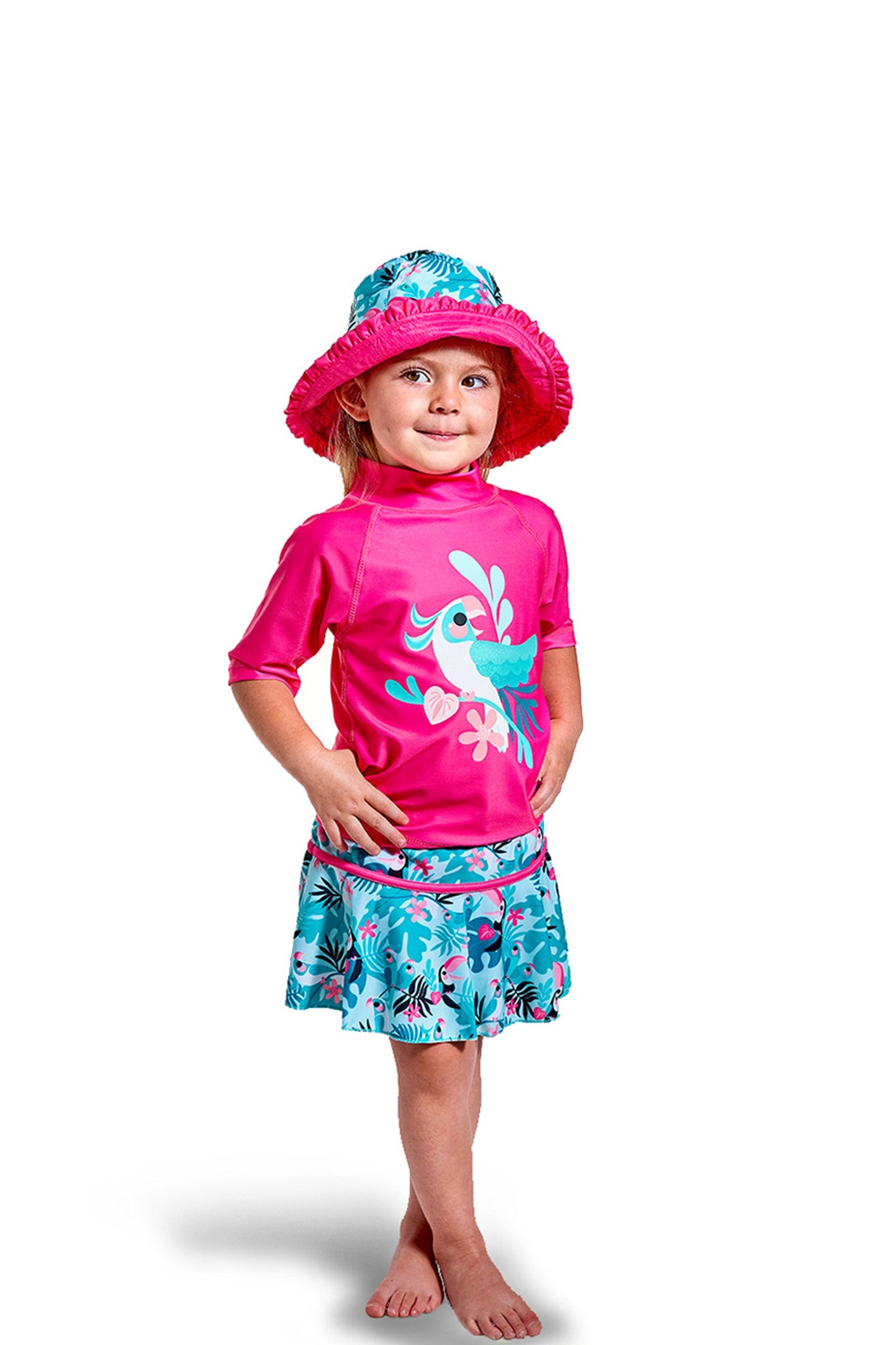 Girl's 3PC Sun & Swim Set