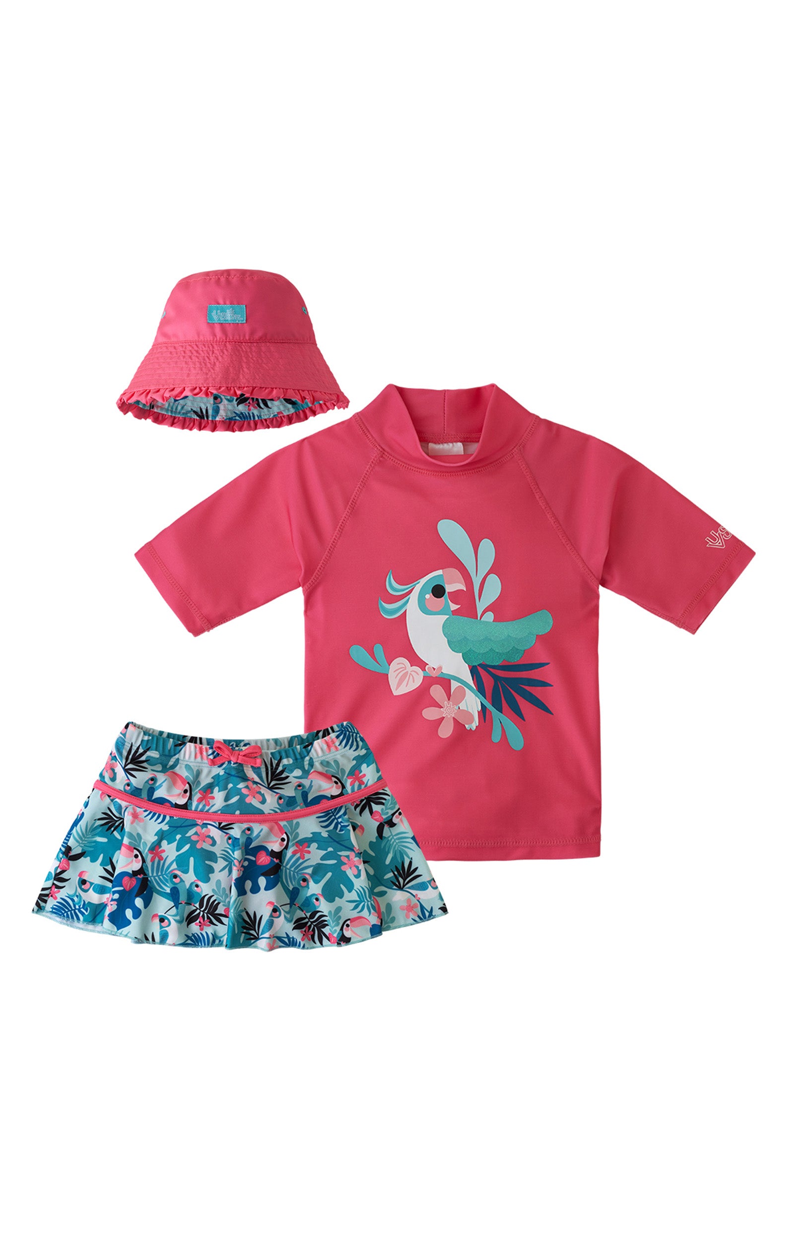Girl's 3PC Sun & Swim Set