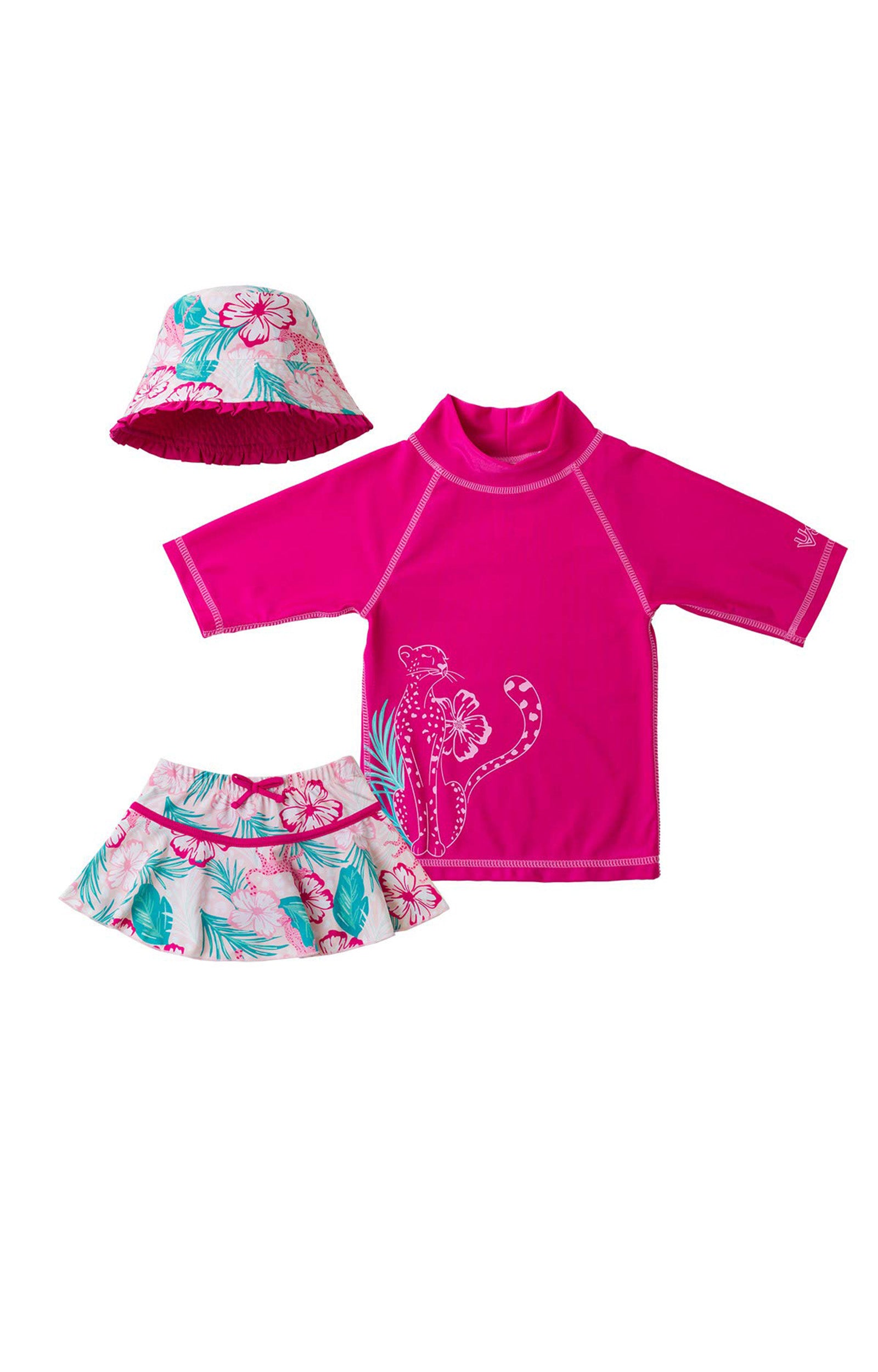 Girl's 3PC Sun & Swim Set