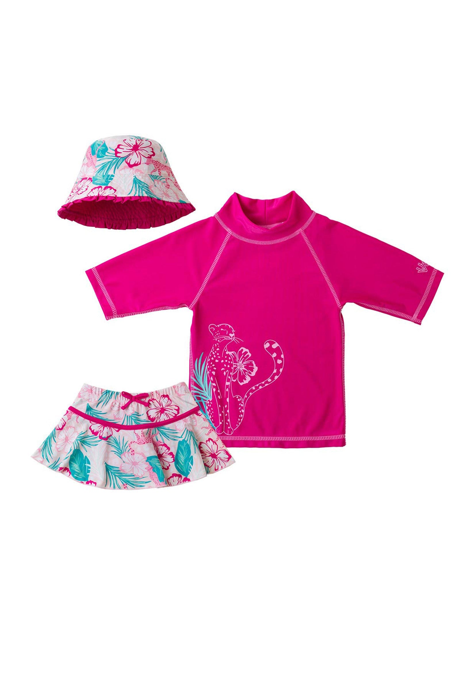 Girl's 3PC Sun & Swim Set